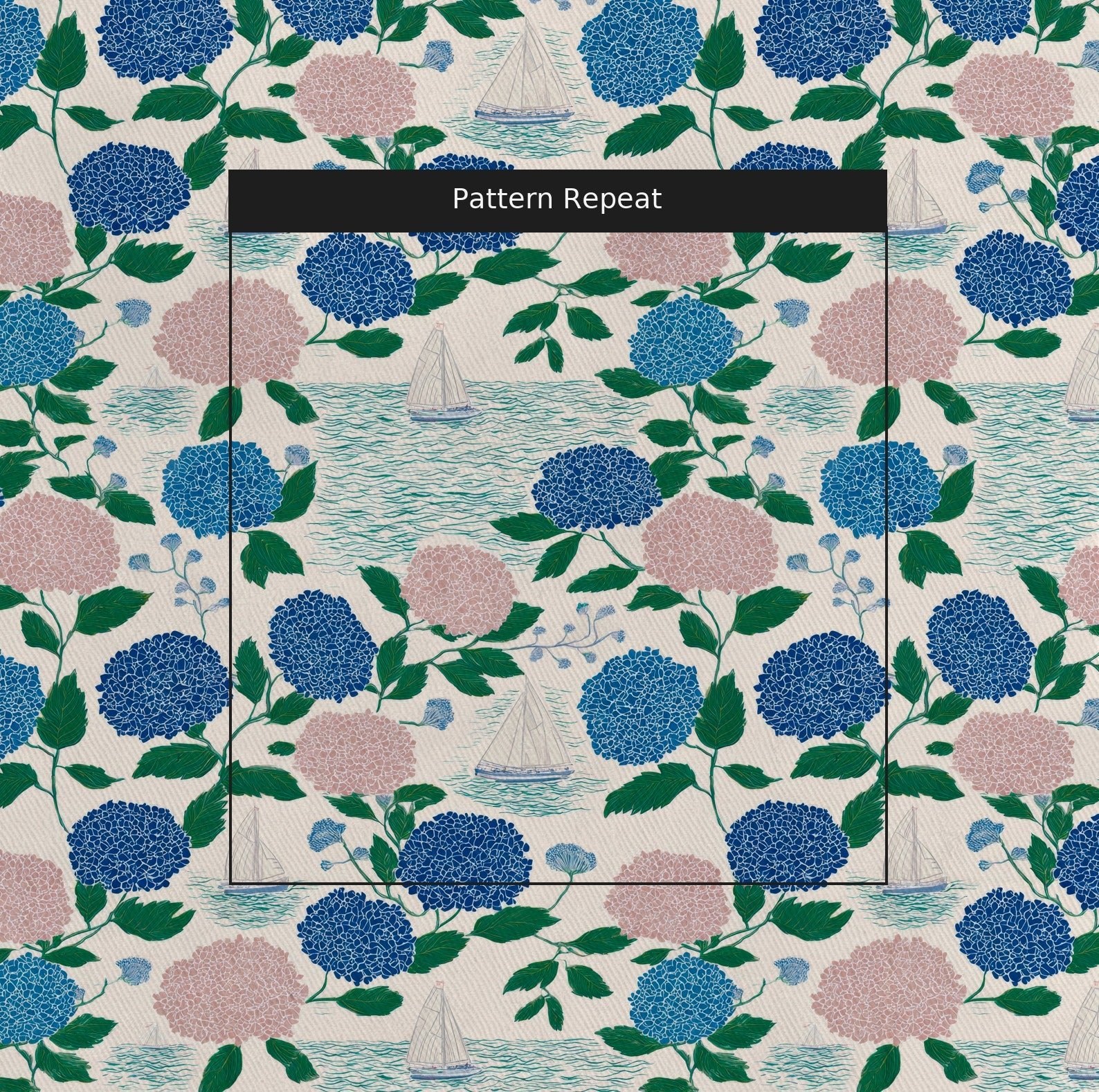 NauticalFlorals - Fabric - Linen Rowe