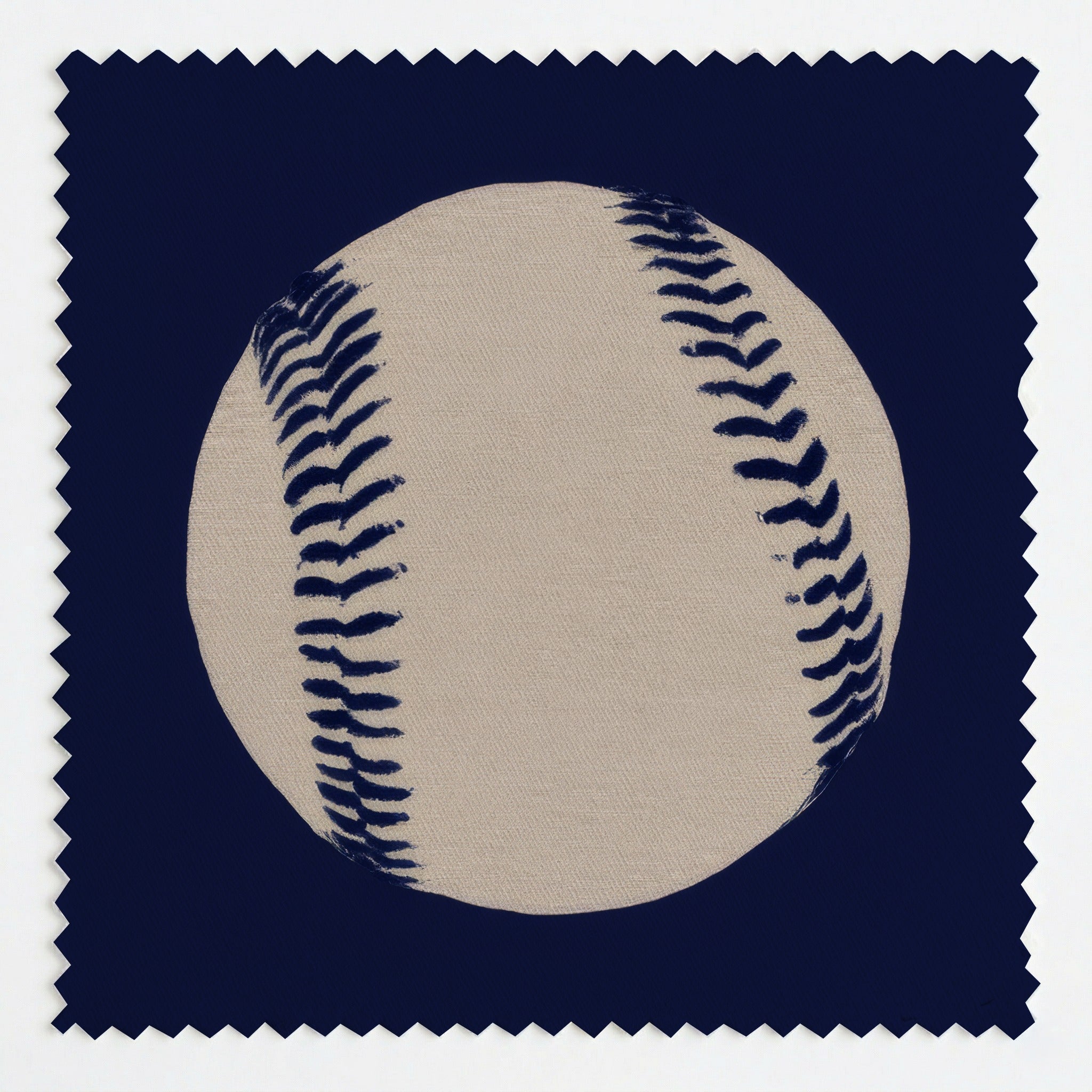 Navy Baseballs - Fabric - Linen Rowe