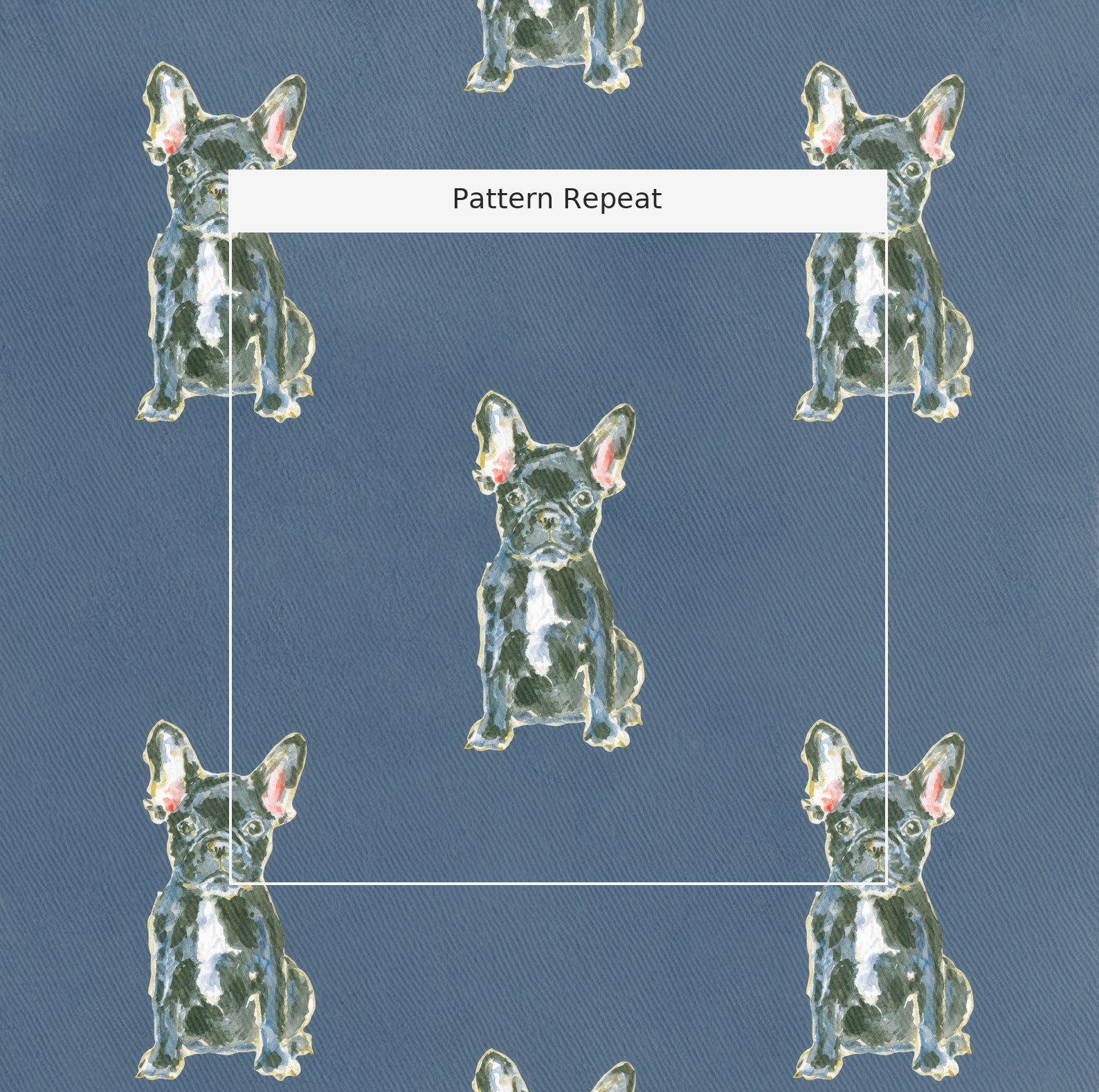 Navy Frenchie - Fabric - Linen Rowe