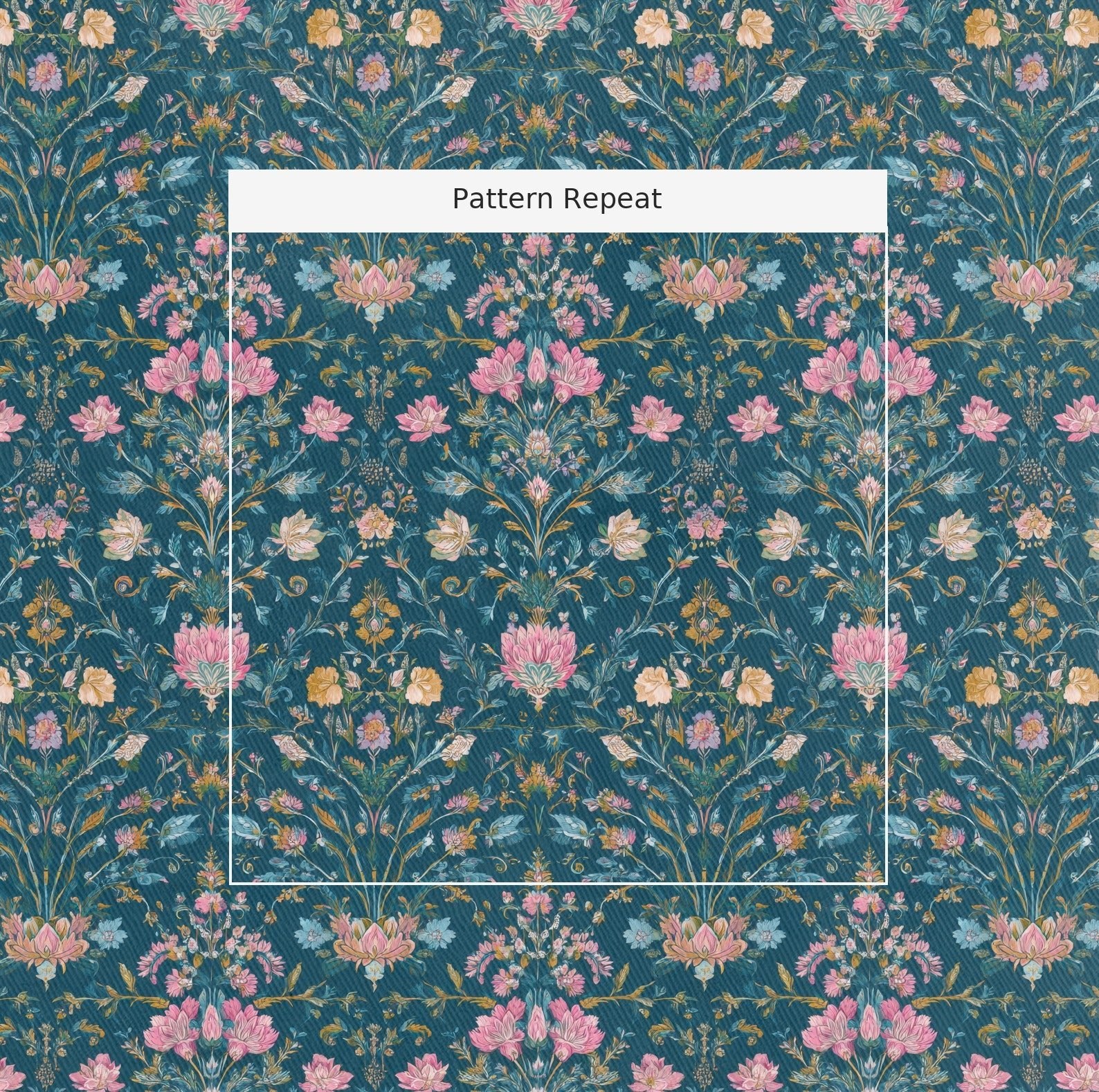 Navy Manor - Fabric - Linen Rowe