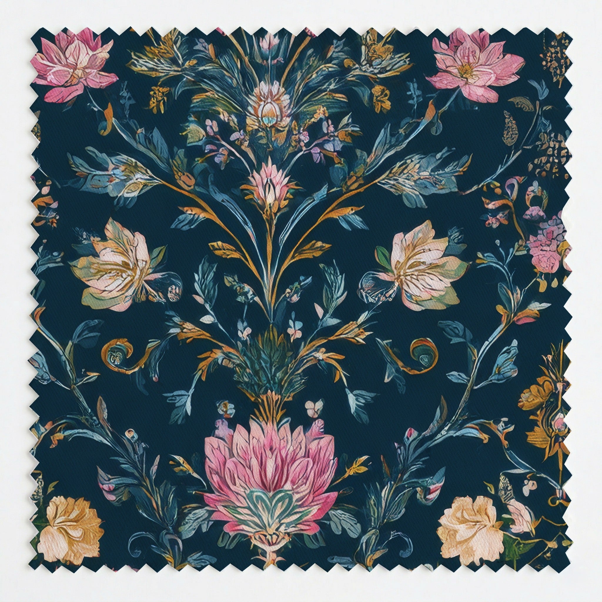Navy Manor - Fabric - Linen Rowe
