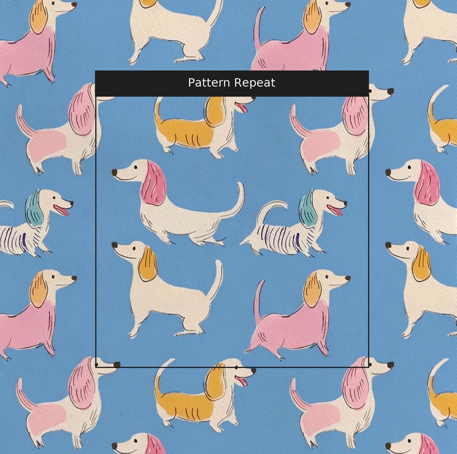New York Minute Dachshund - Fabric - Linen Rowe