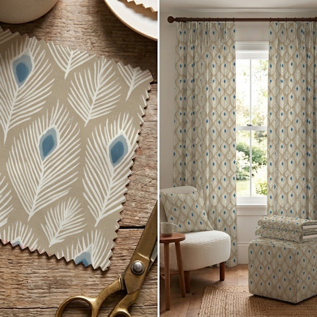 Noelle Feather - Fabric - Linen Rowe