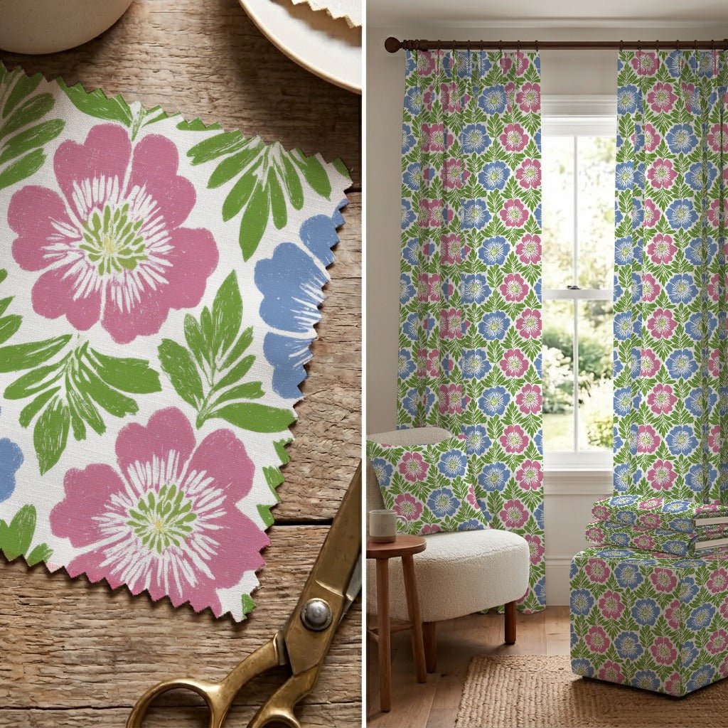 Norbury Blooms - Fabric - Linen Rowe