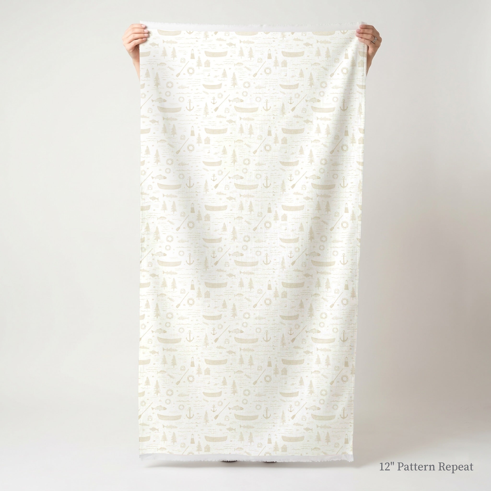 Nuetral Lake Life - Fabric - Linen Rowe