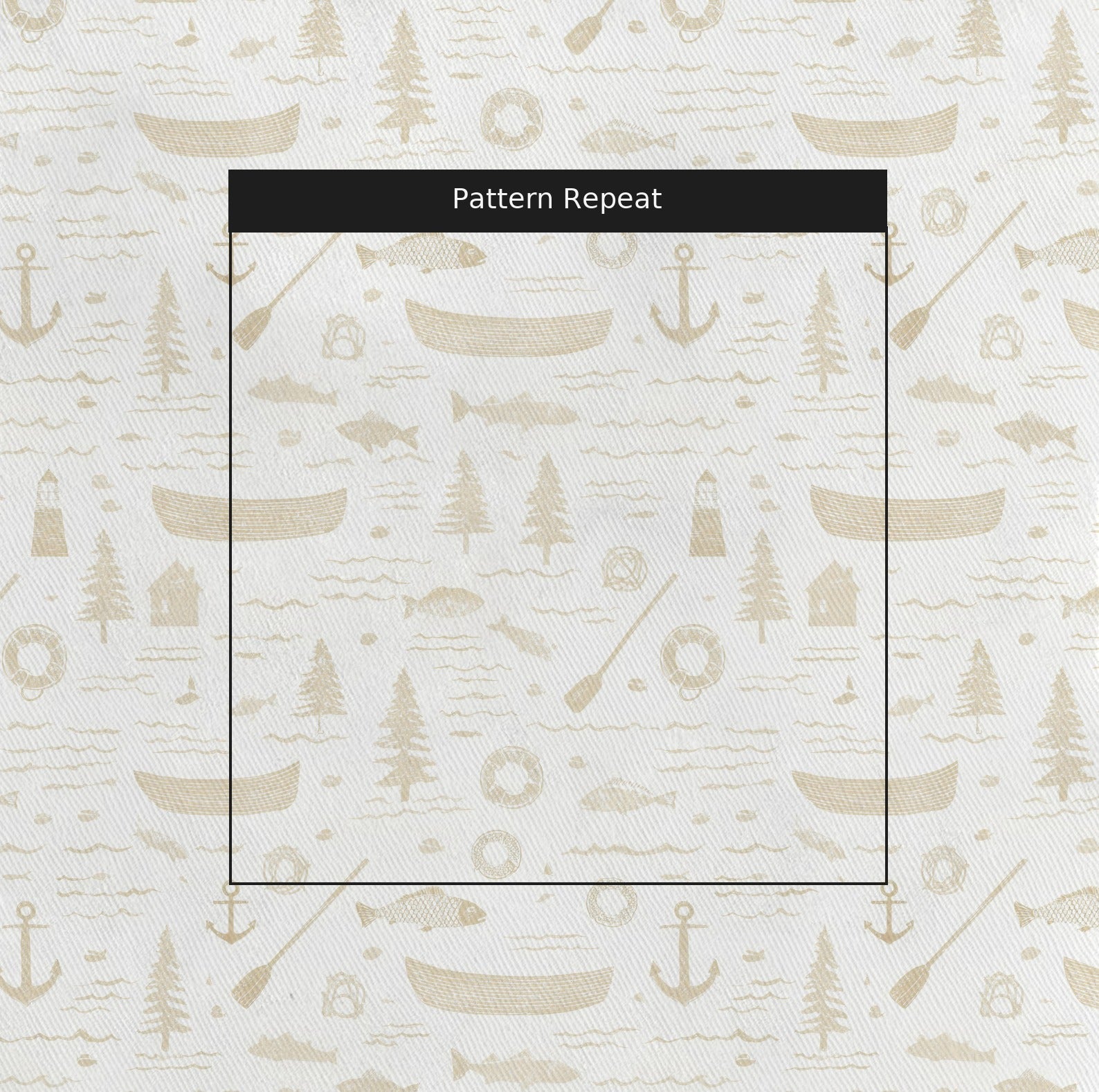 Nuetral Lake Life - Fabric - Linen Rowe