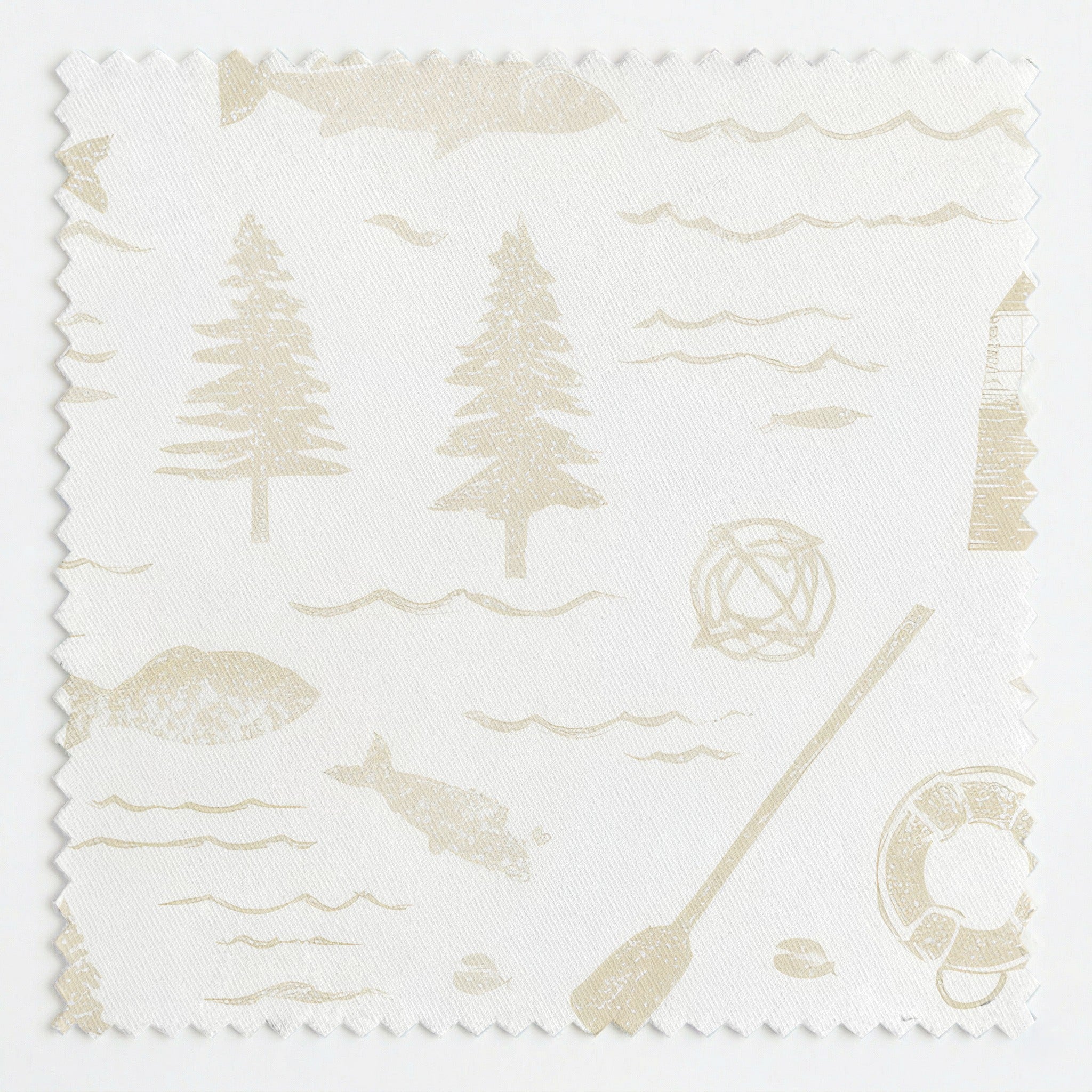 Nuetral Lake Life - Fabric - Linen Rowe
