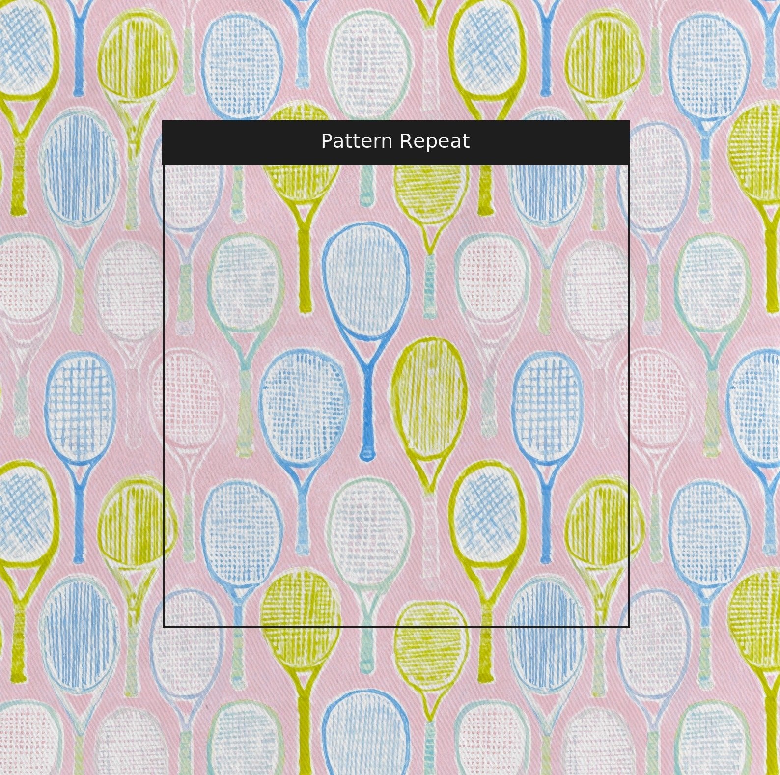 Old And New Rackets - Fabric - Linen Rowe