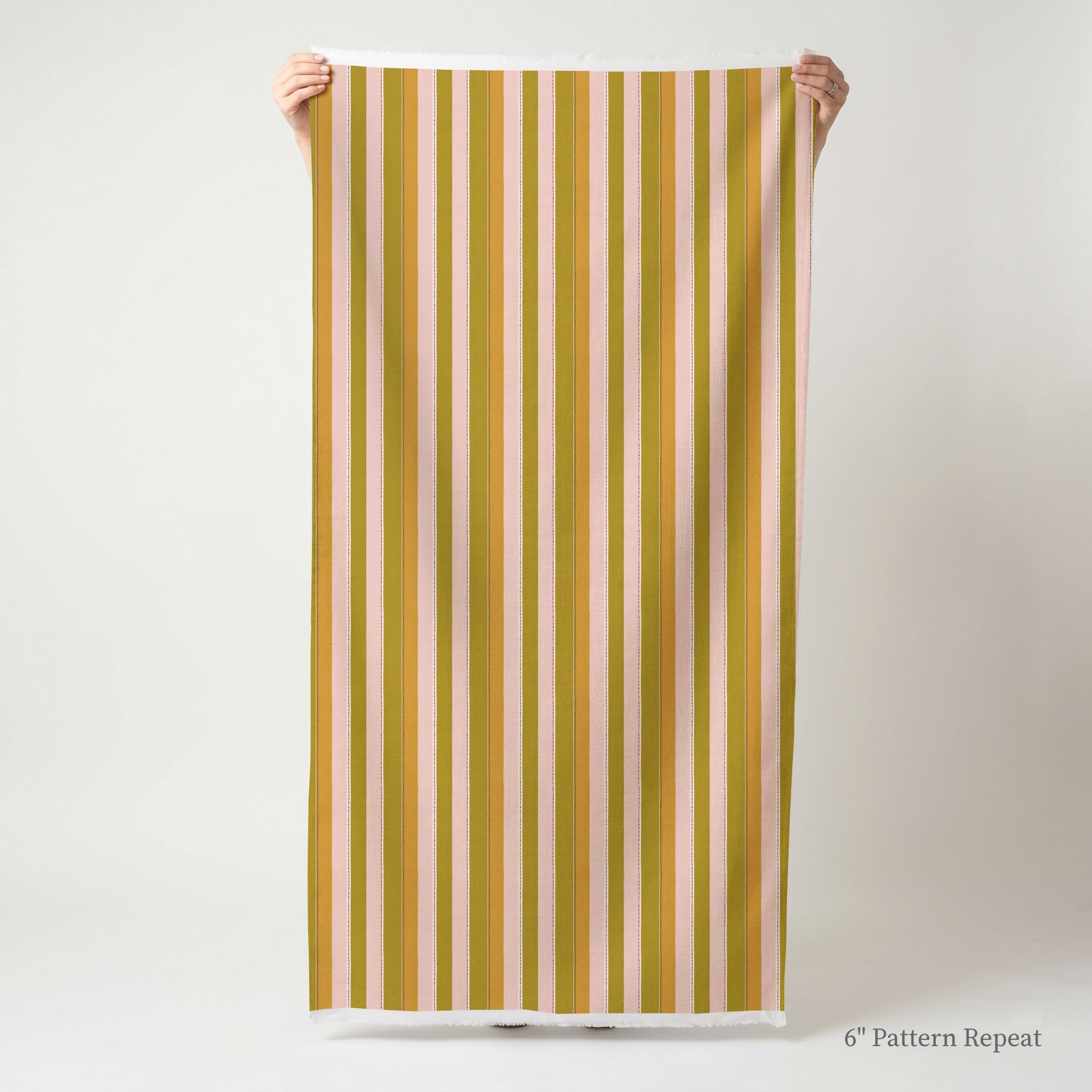 Olive and Blush - Fabric - Linen Rowe