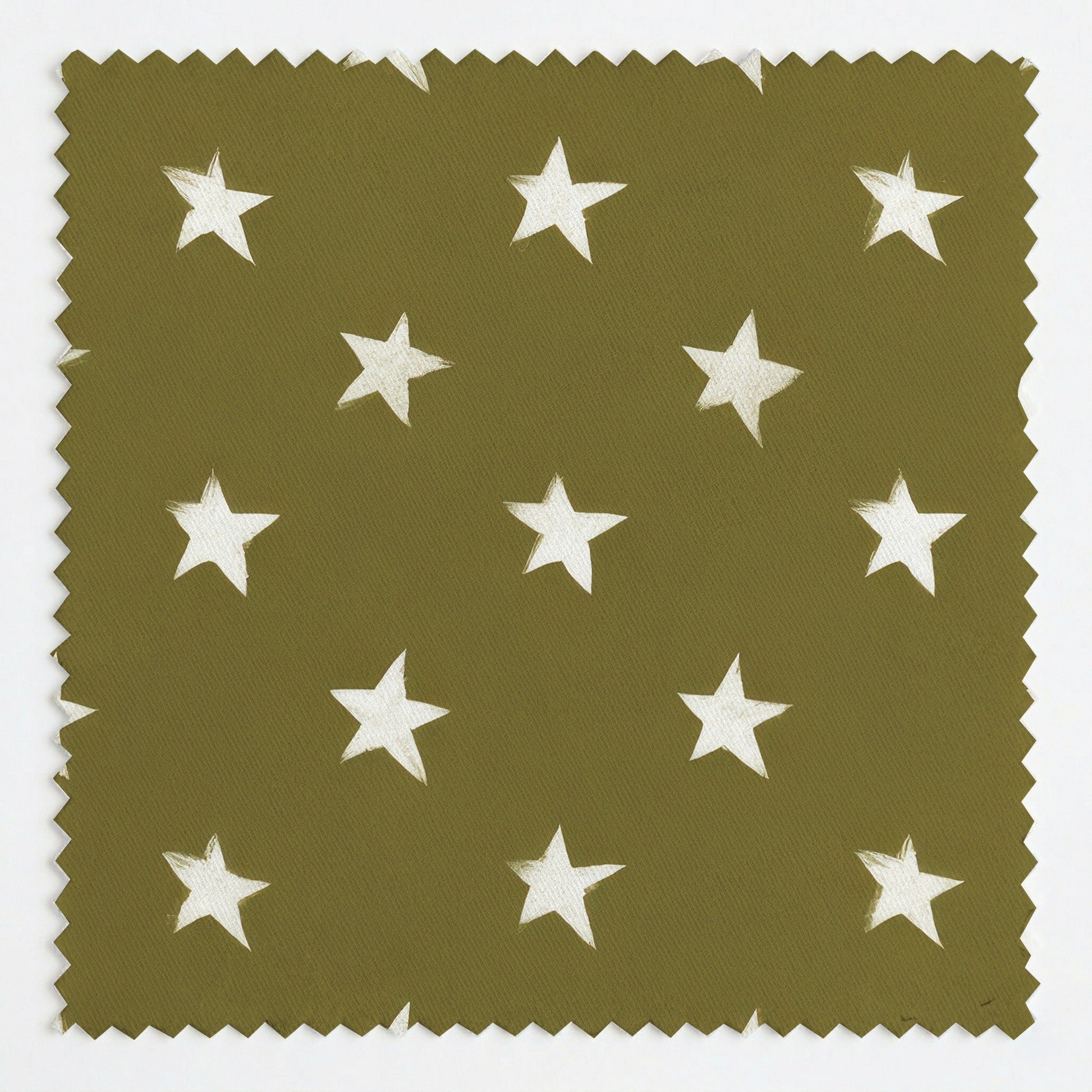 Olive Stars - Fabric - Linen Rowe