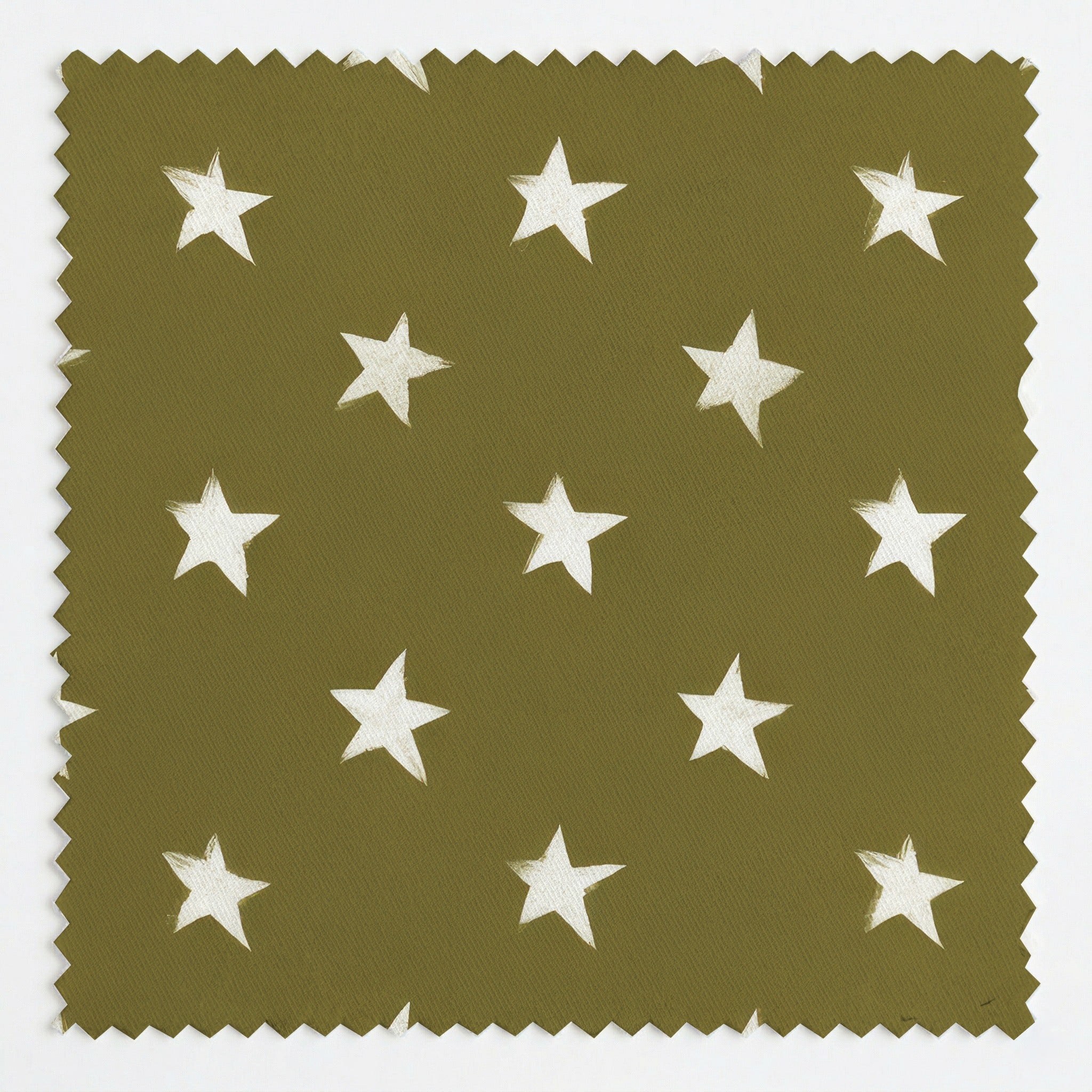 Olive Stars - Fabric - Linen Rowe