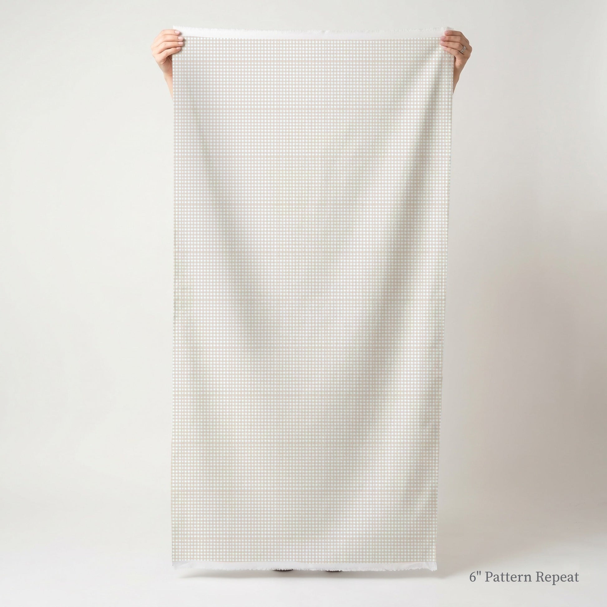 Orange Gingham - Fabric - Linen Rowe