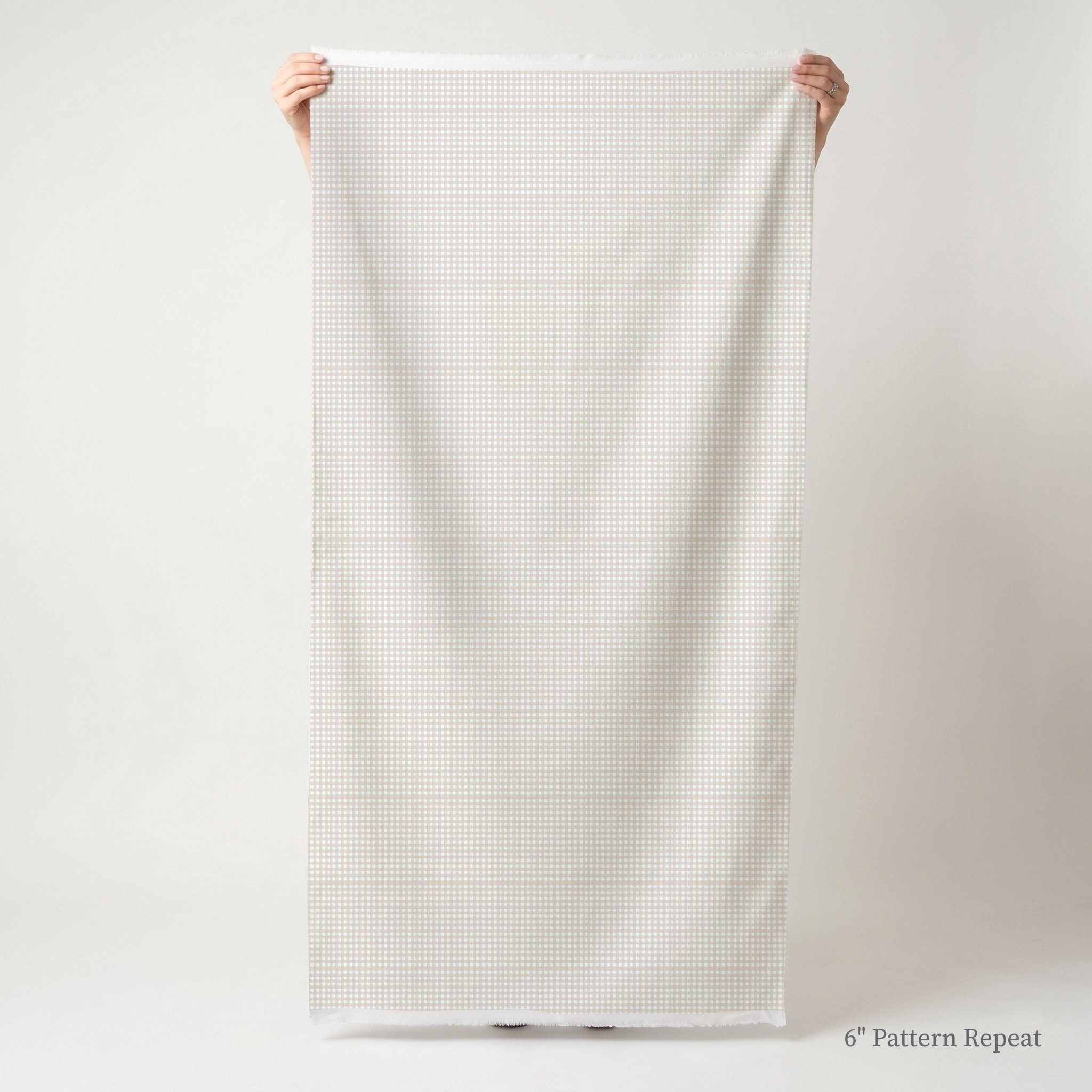 Orange Gingham - Fabric - Linen Rowe