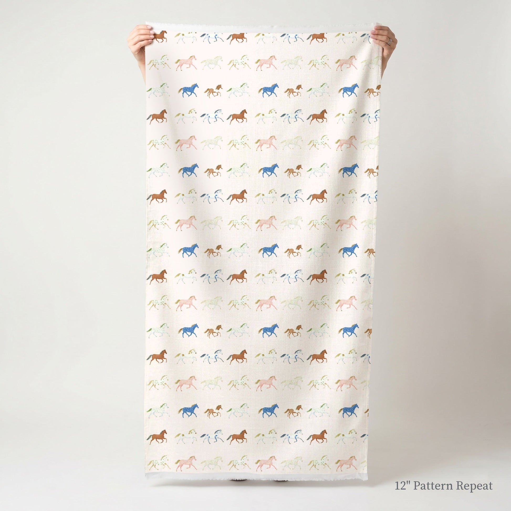 Painted Horses - Fabric - Linen Rowe