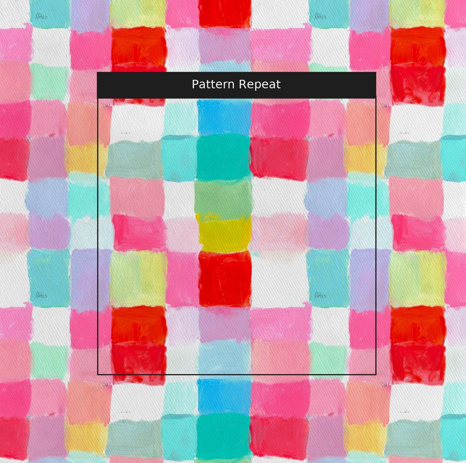 Painted Patchwork - Fabric - Linen Rowe