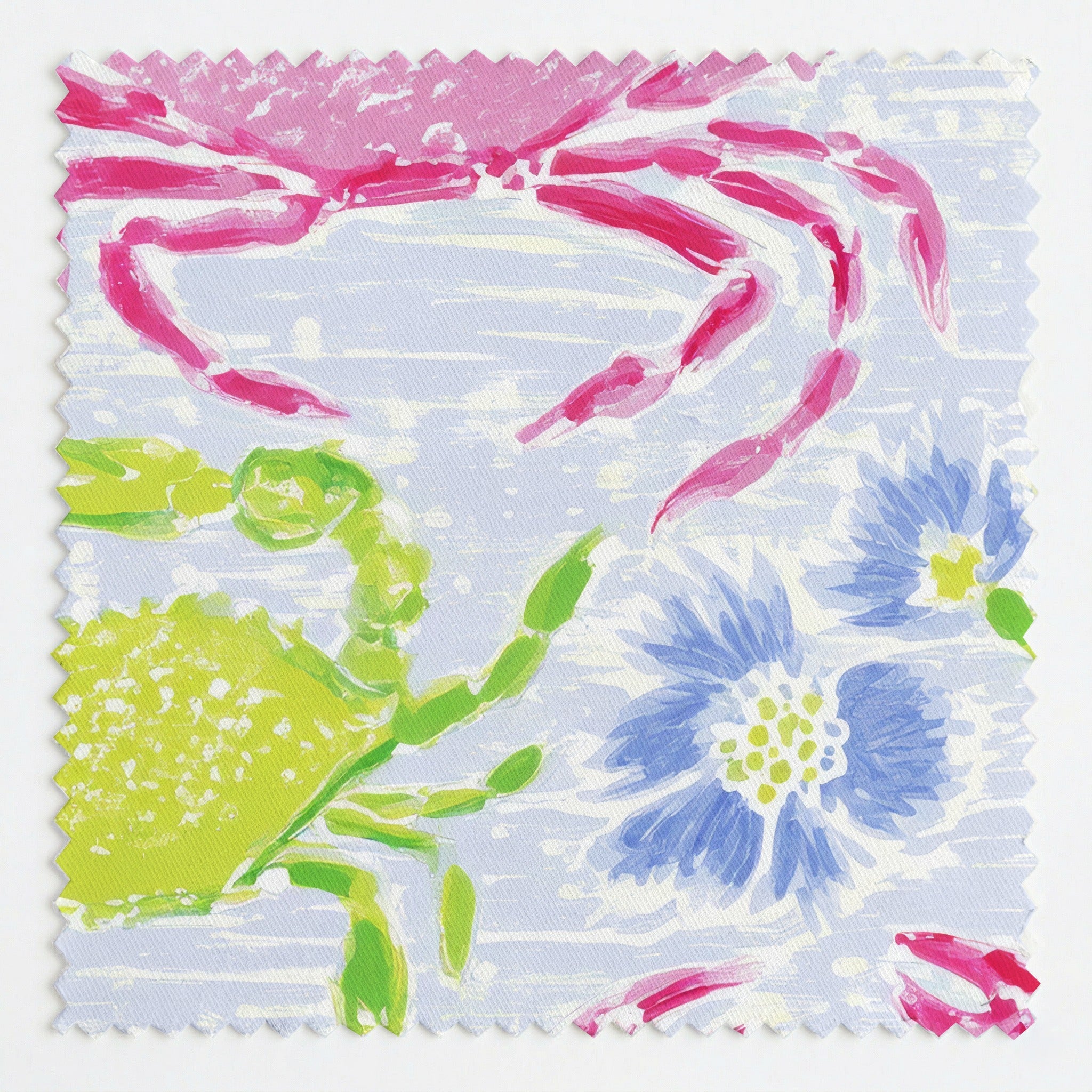 Painterly Crabs - Fabric - Linen Rowe