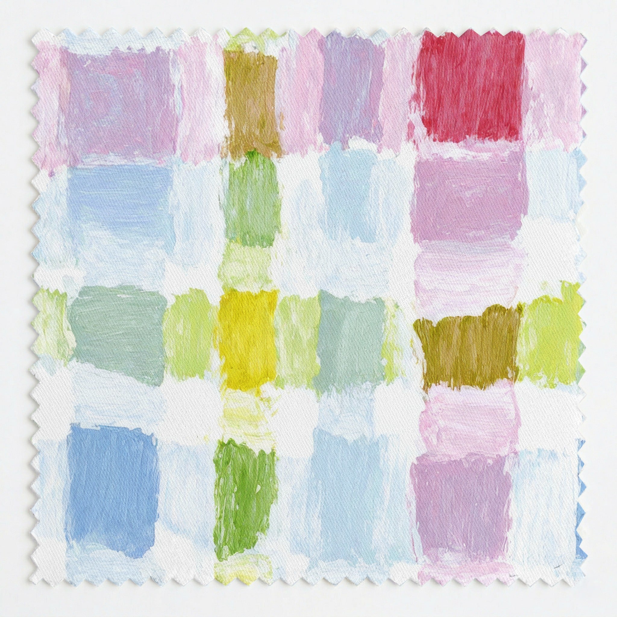 Painterly Gingham - Fabric - Linen Rowe