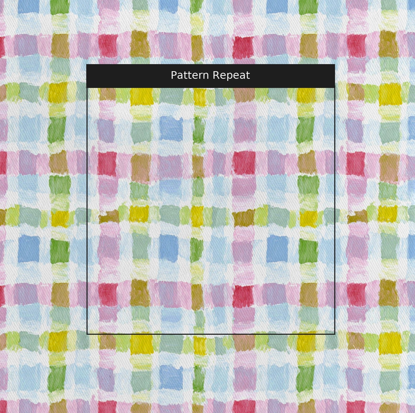 Painterly Gingham - Fabric - Linen Rowe