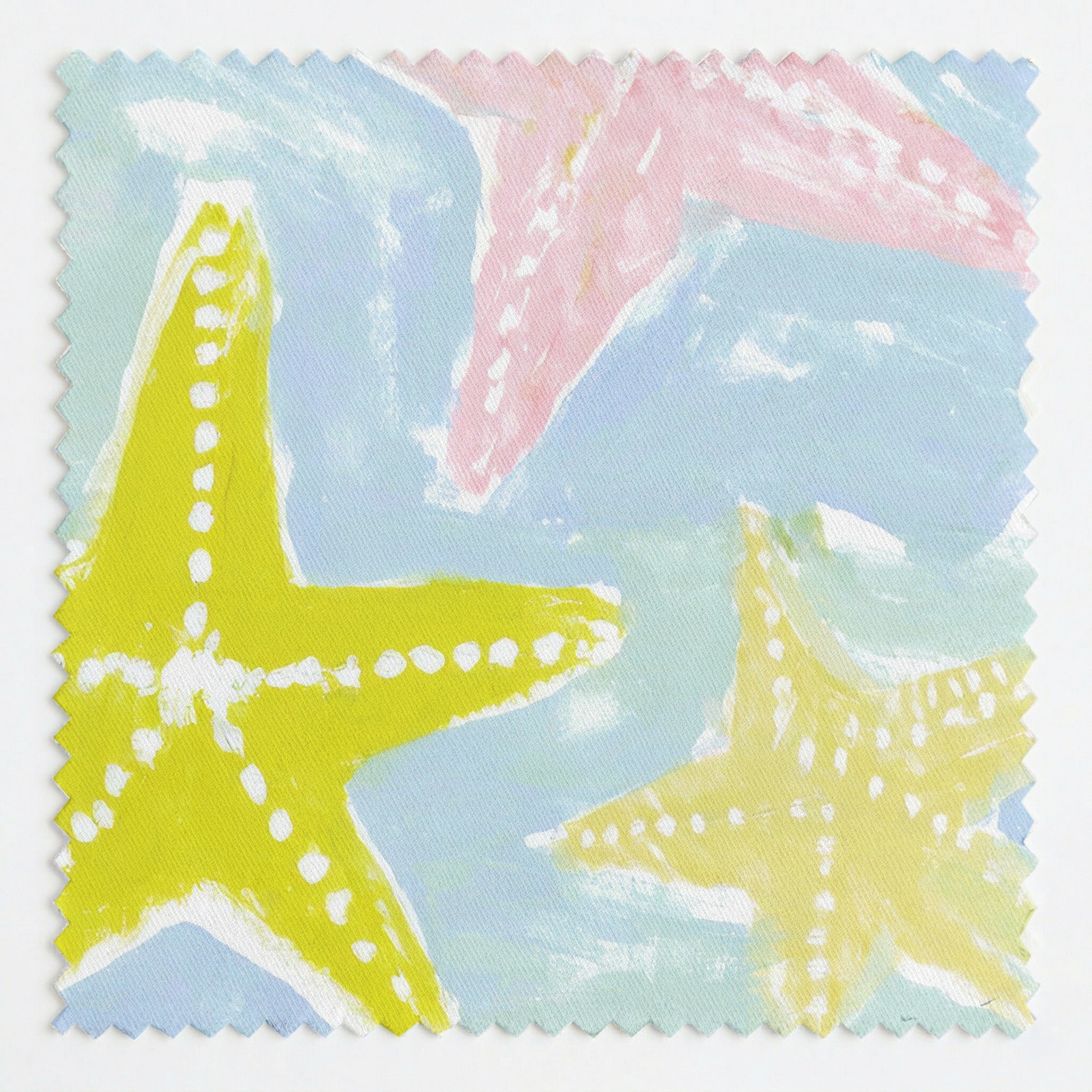 Painterly Starfish - Fabric - Linen Rowe