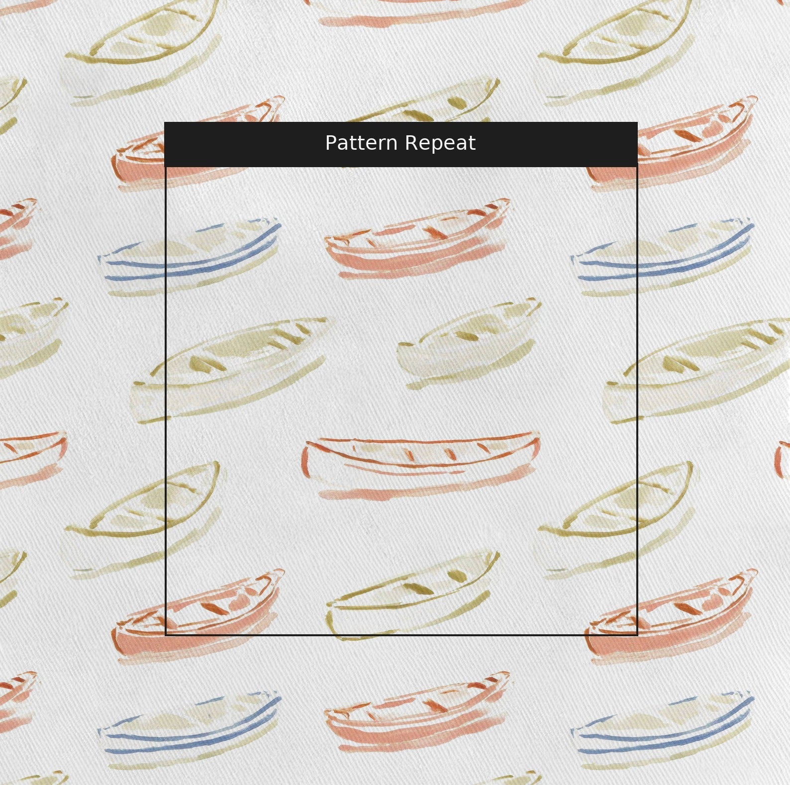 Pale Canoes - Fabric - Linen Rowe