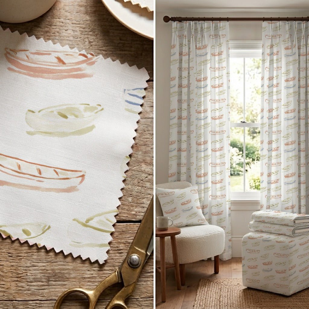 Pale Canoes - Fabric - Linen Rowe