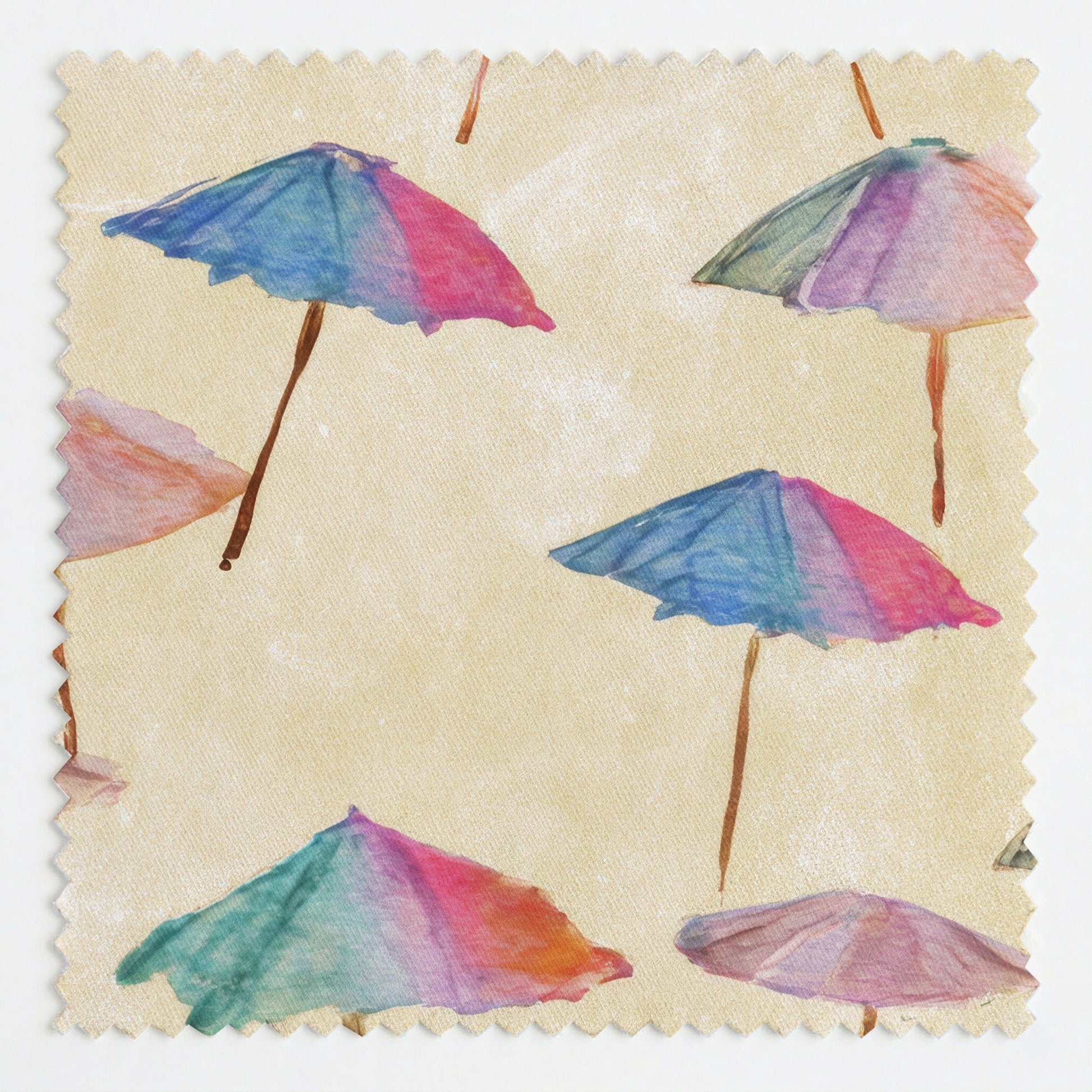 Parasols on the Beach - Fabric - Linen Rowe