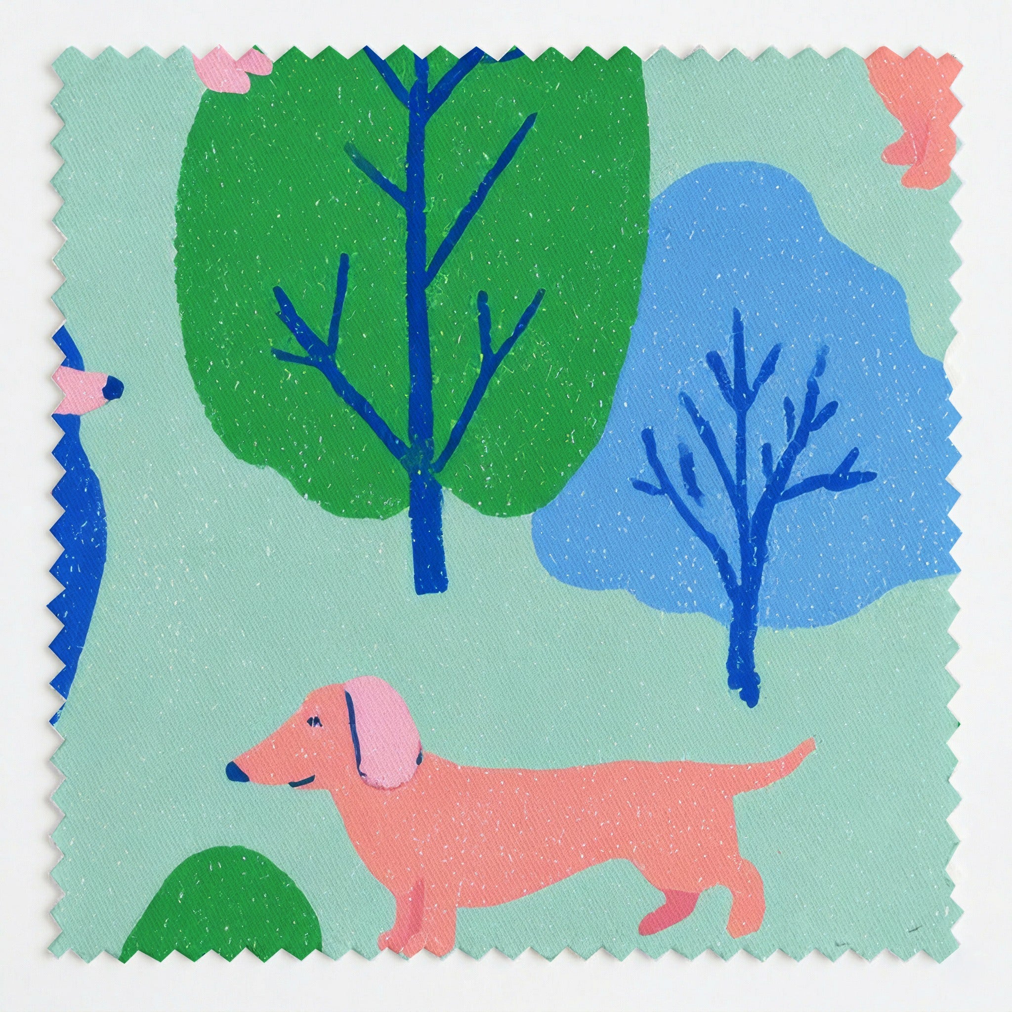 Park Dachsund - Fabric - Linen Rowe