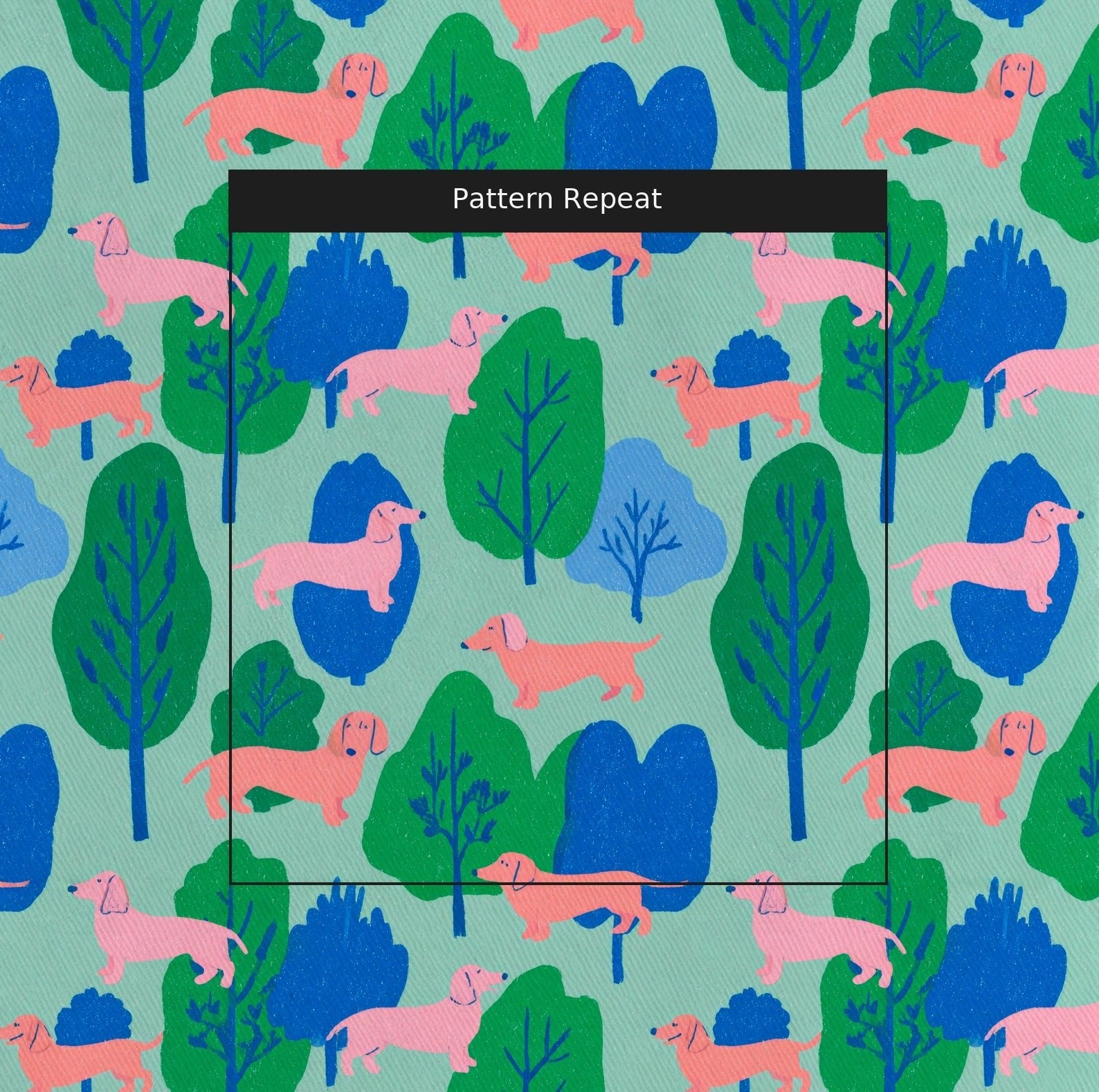 Park Dachsund - Fabric - Linen Rowe