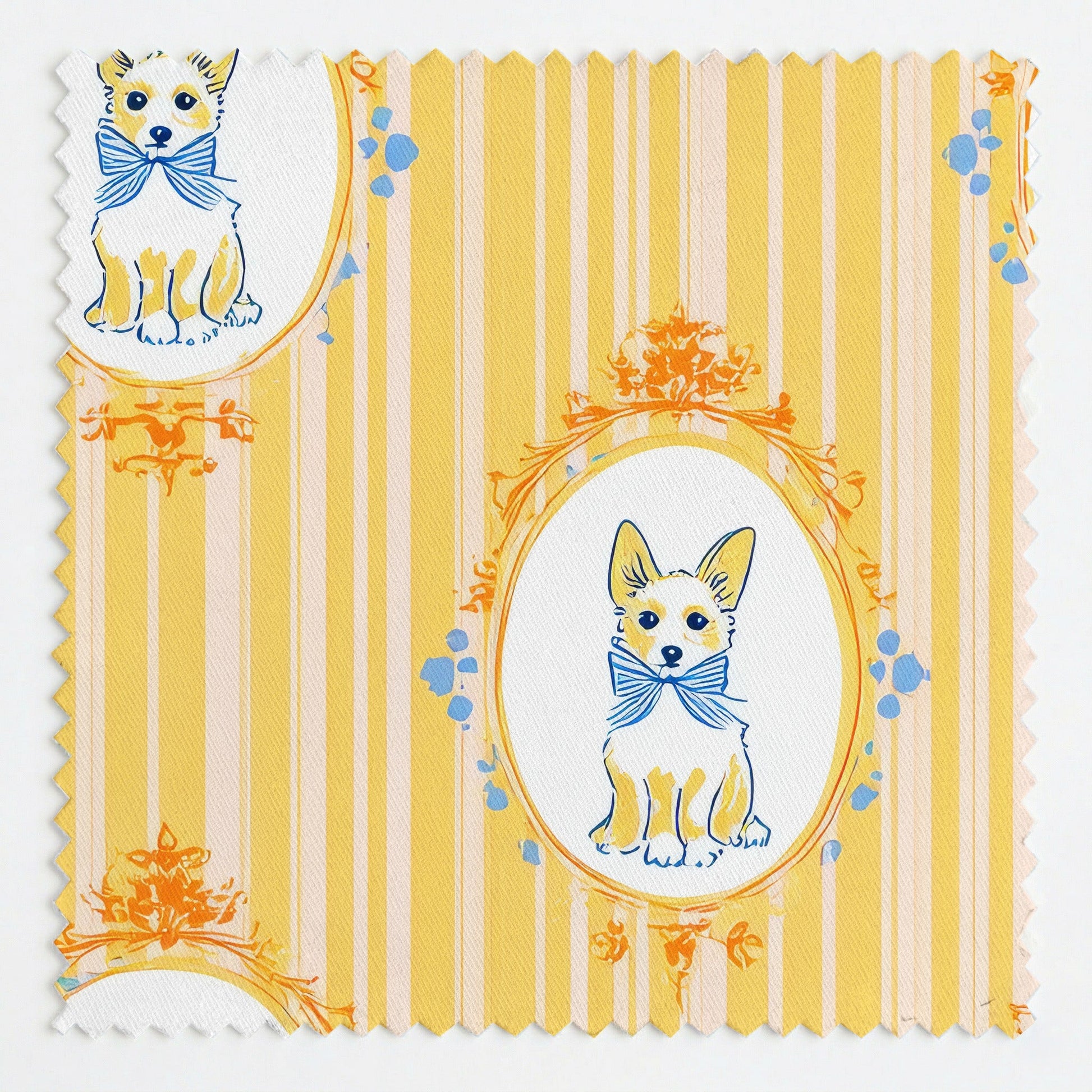 Parlor Pups - Fabric - Linen Rowe