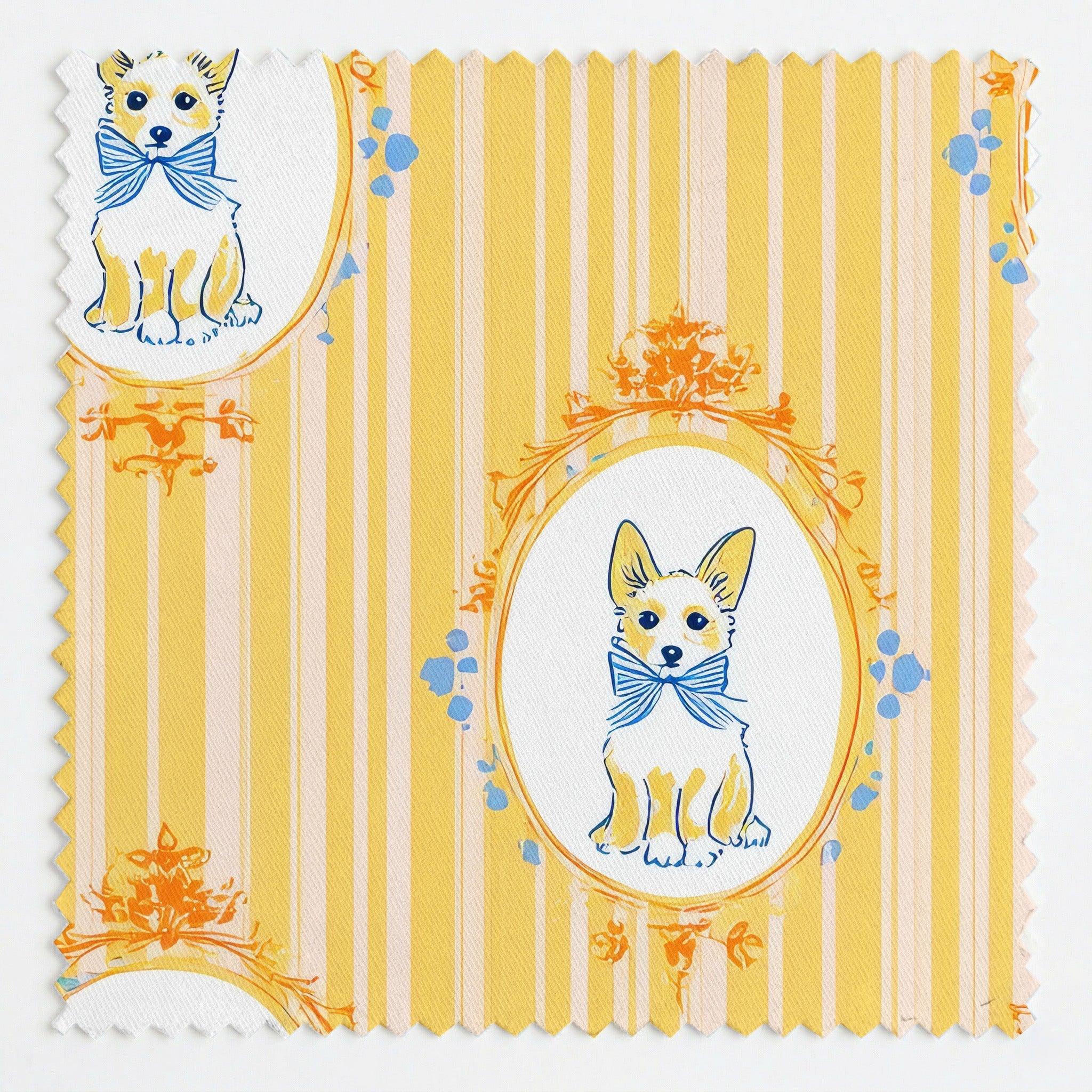 Parlor Pups - Fabric - Linen Rowe