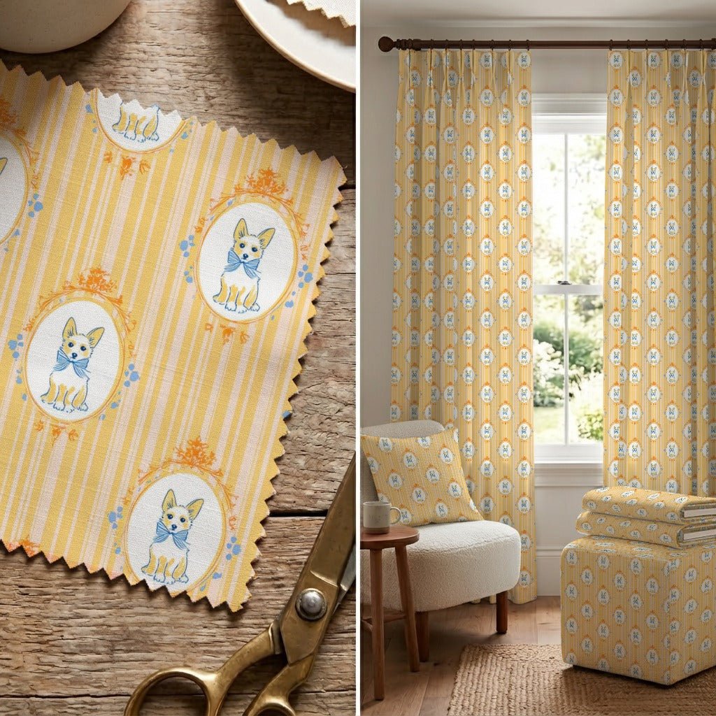 Parlor Pups - Fabric - Linen Rowe