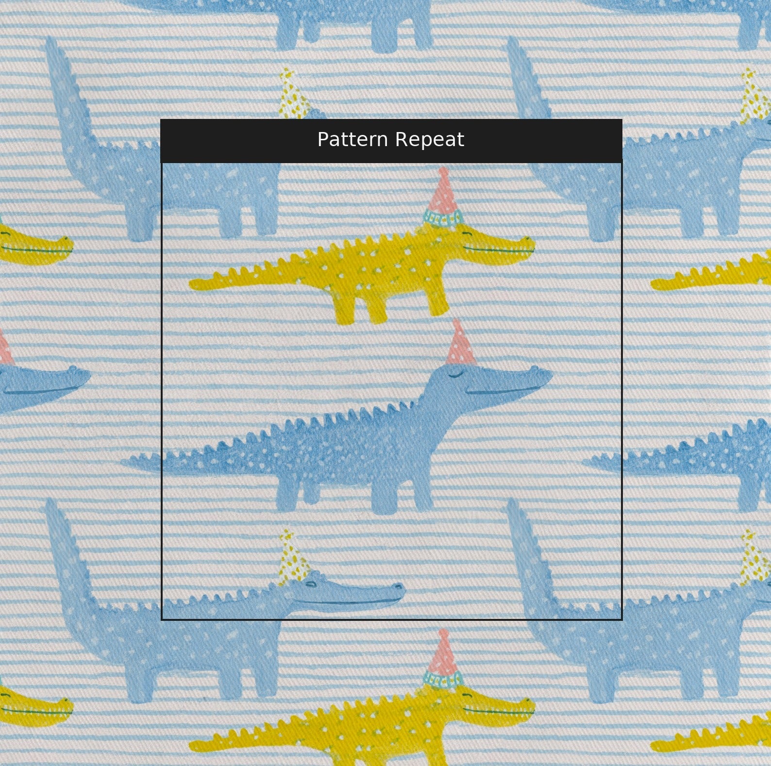 Party Gators - Fabric - Linen Rowe