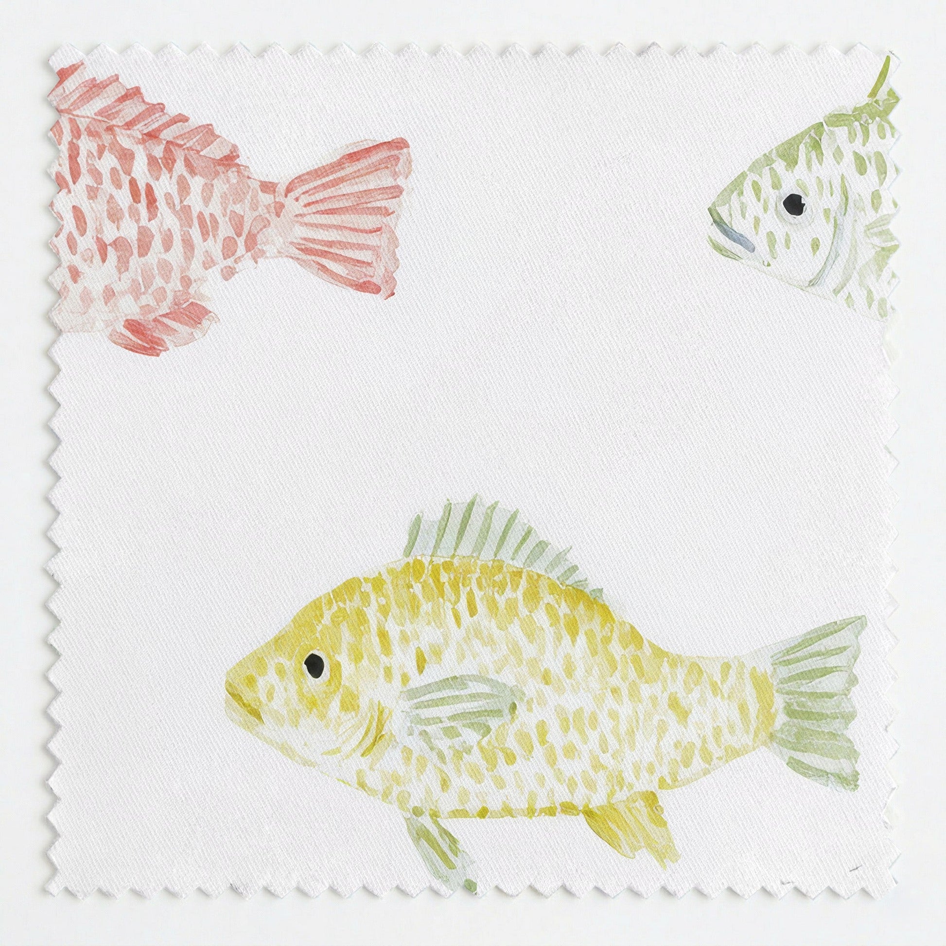 Pastel Fish Row - Fabric - Linen Rowe