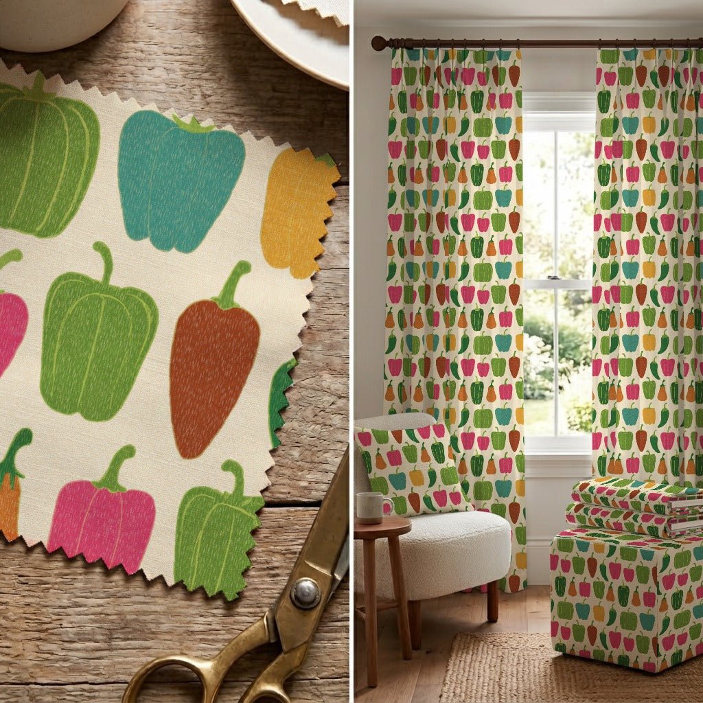 Pastel Pepper - Fabric - Linen Rowe