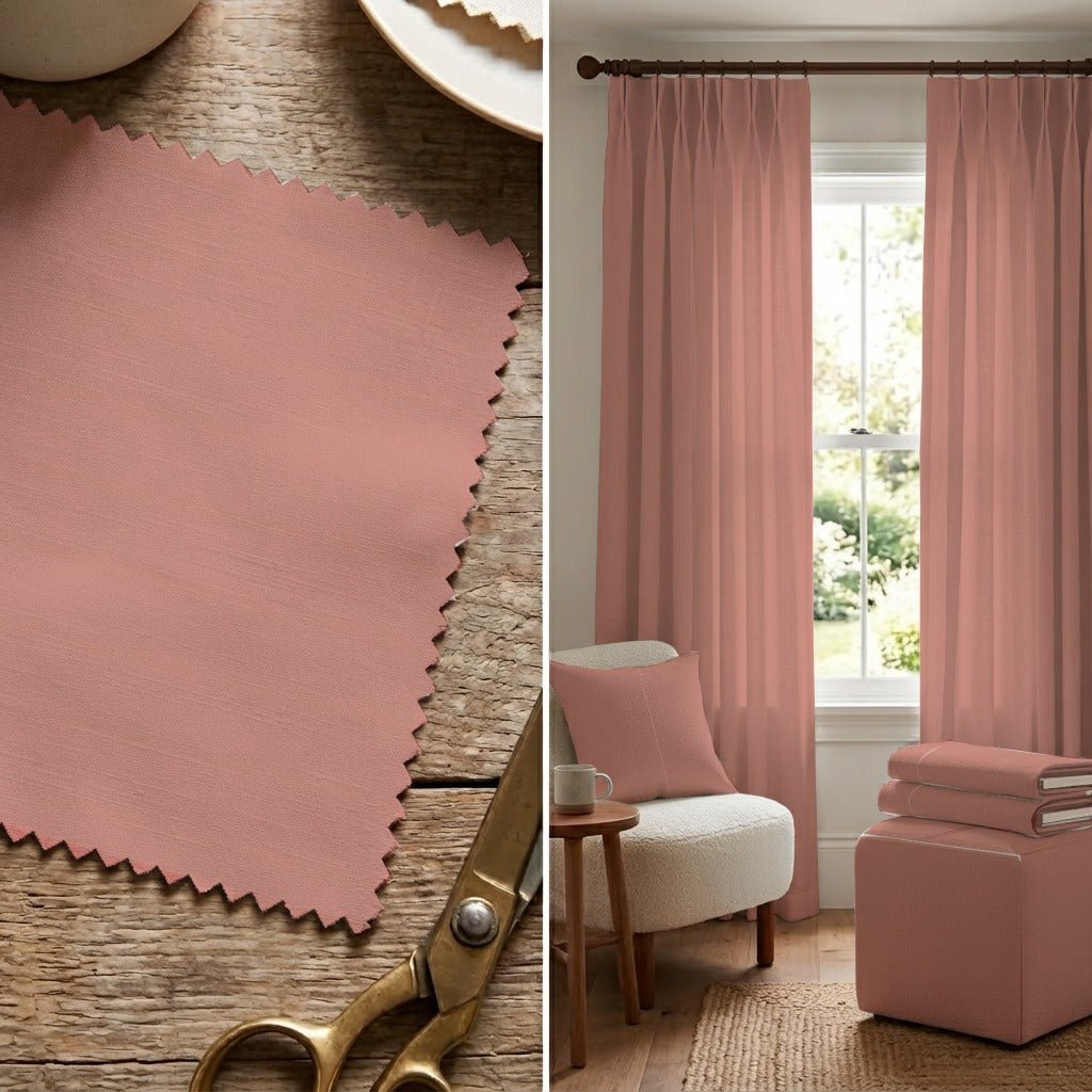 Peach - Fabric - Linen Rowe