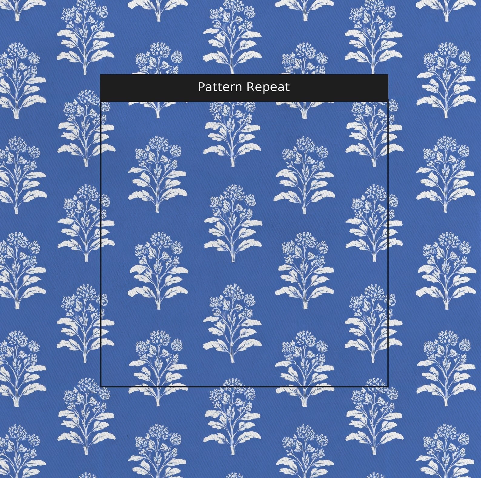 Periwinkle Trees - Fabric - Linen Rowe
