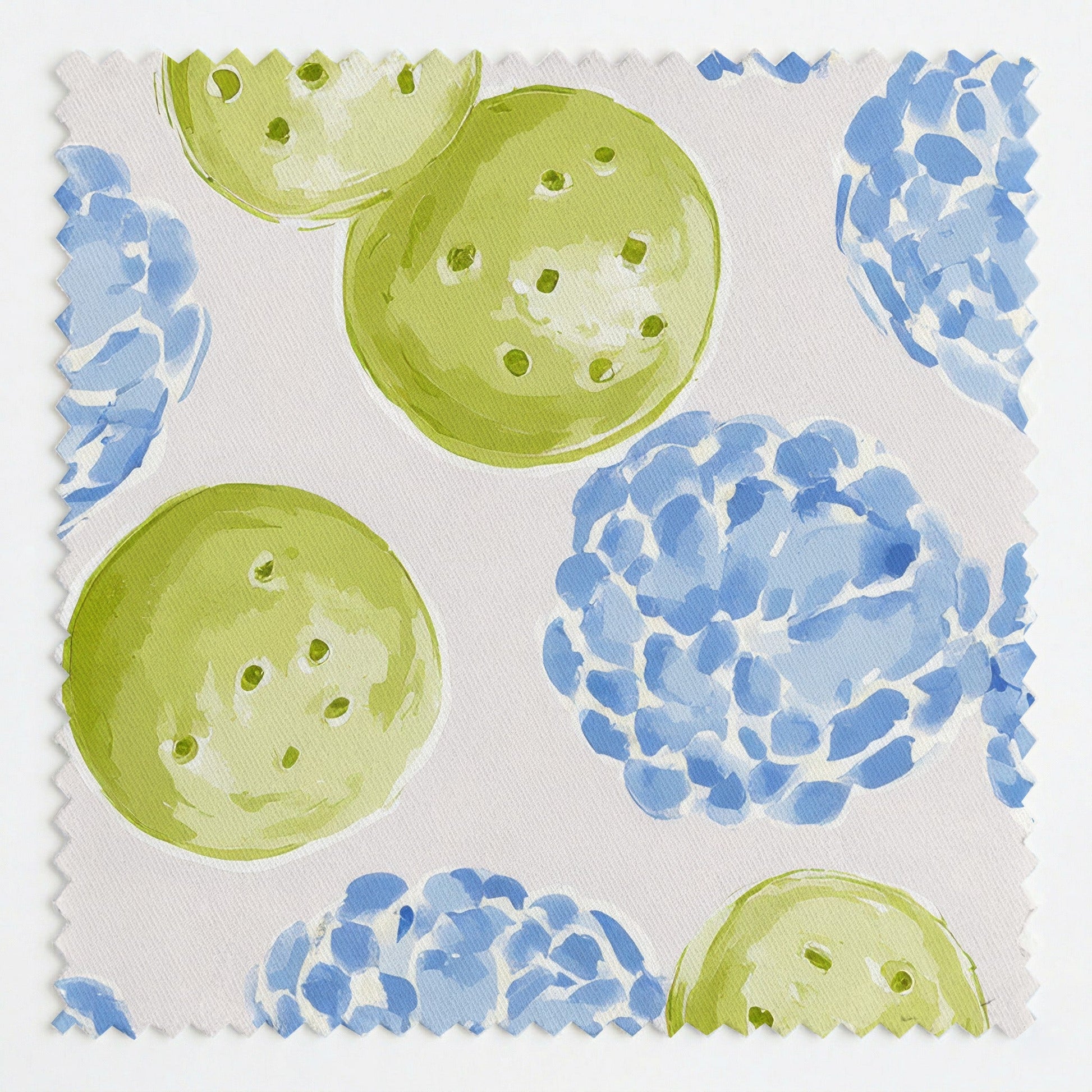 Pickleball Hydrangeas - Fabric - Linen Rowe