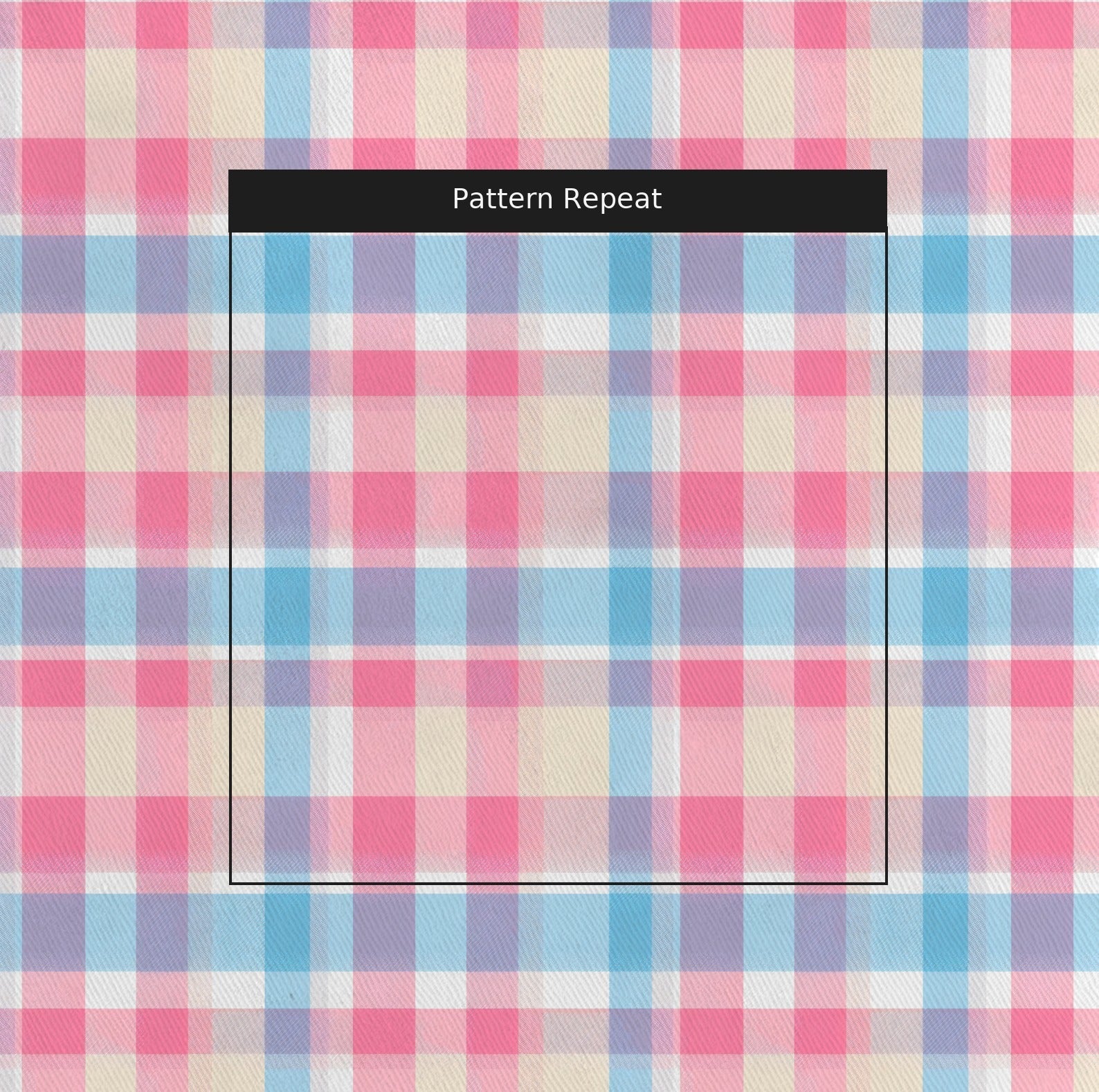 Pink and Blue Plaid - Fabric - Linen Rowe