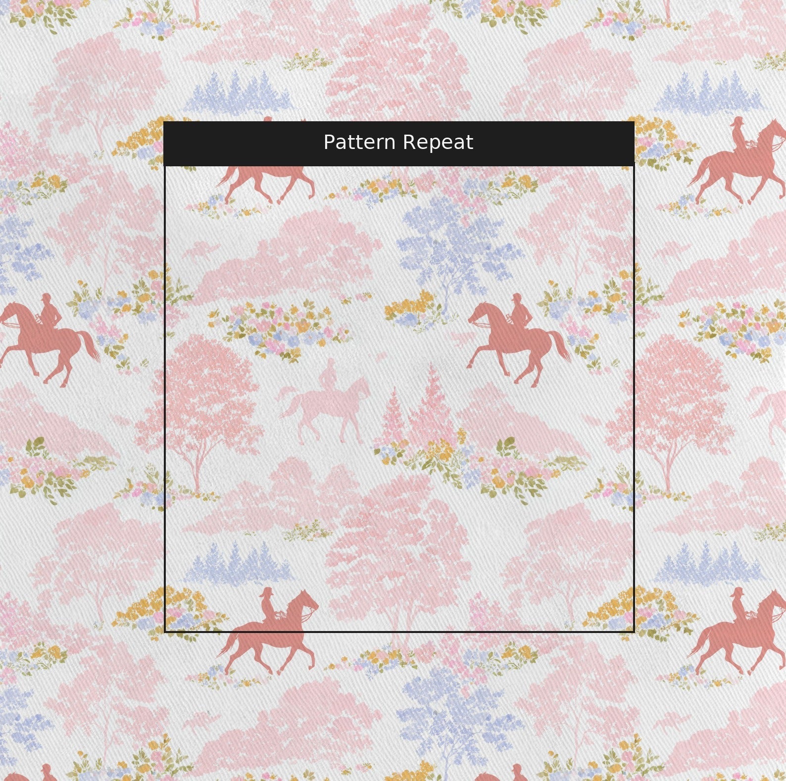 Pink Country Toile - Fabric - Linen Rowe