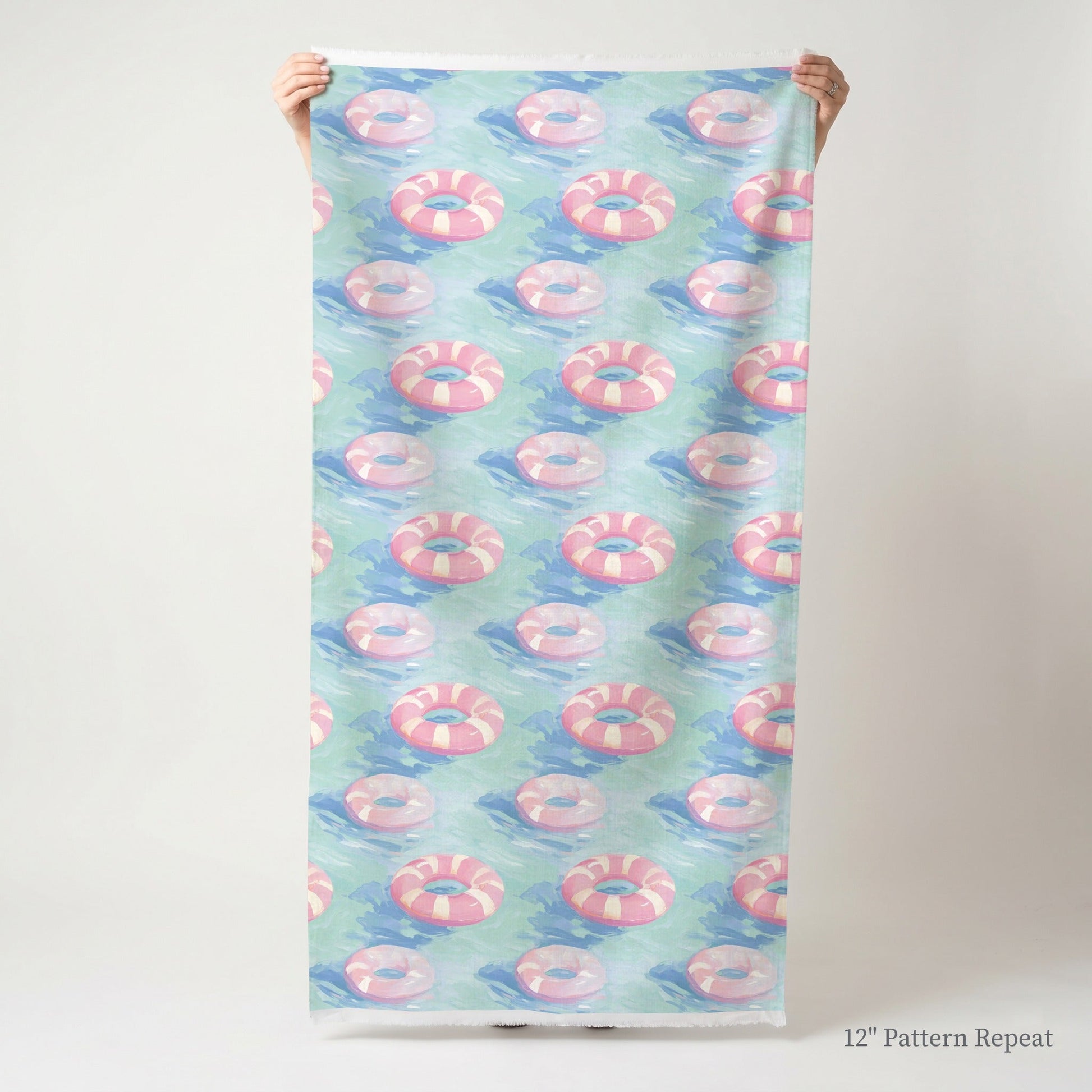 Pink Floats - Fabric - Linen Rowe