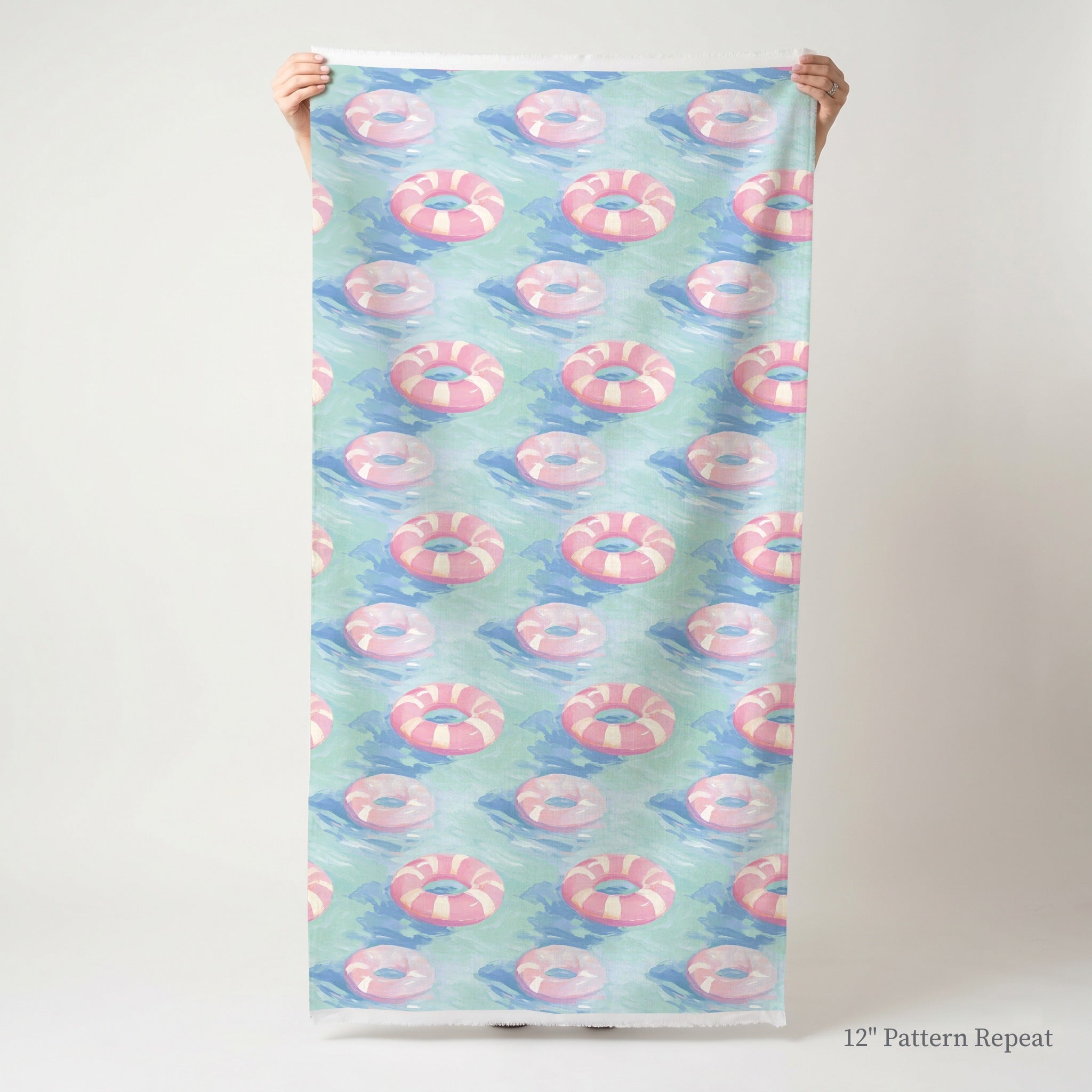 Pink Floats - Fabric - Linen Rowe