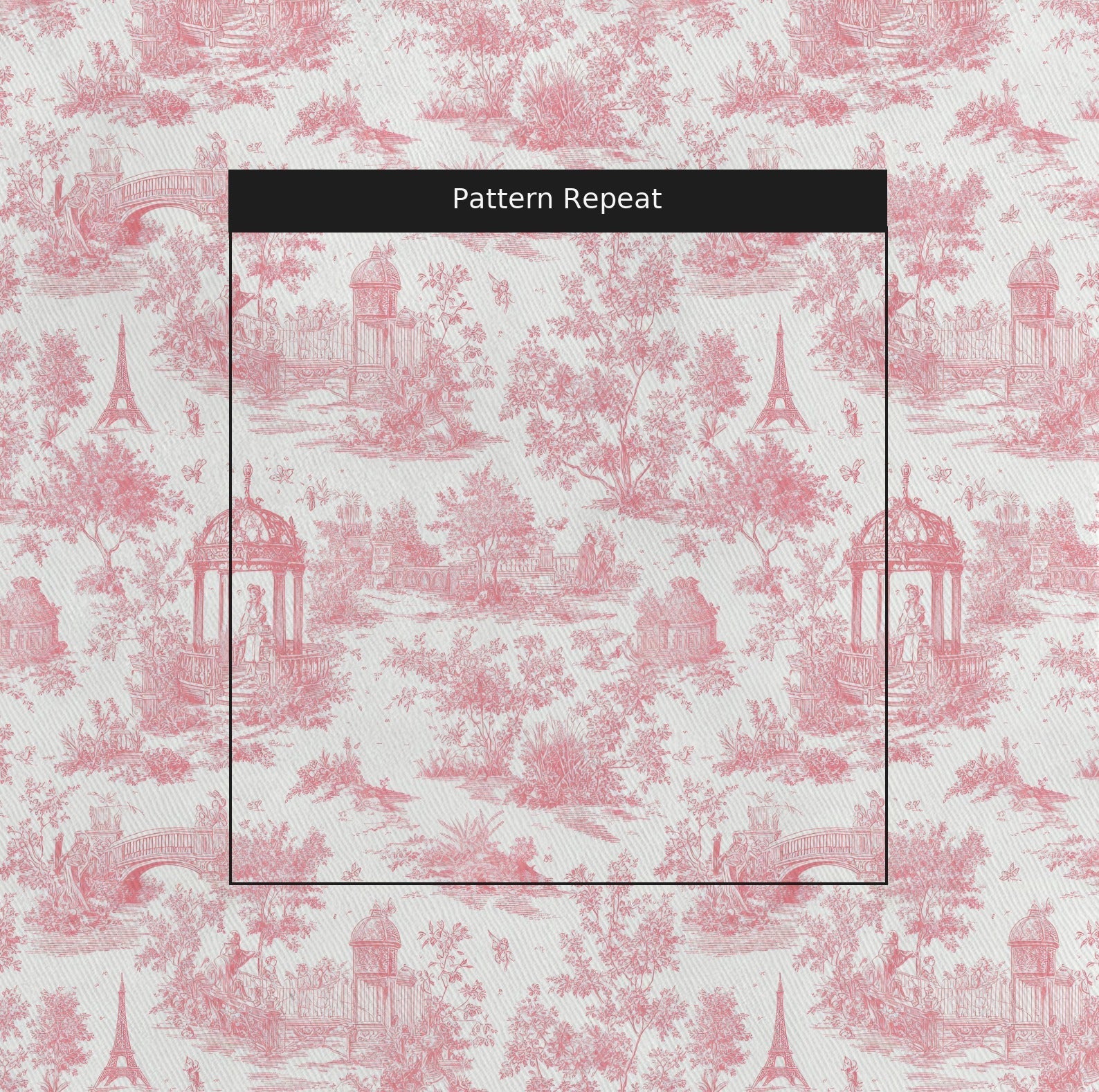 Pink French Country - Fabric - Linen Rowe