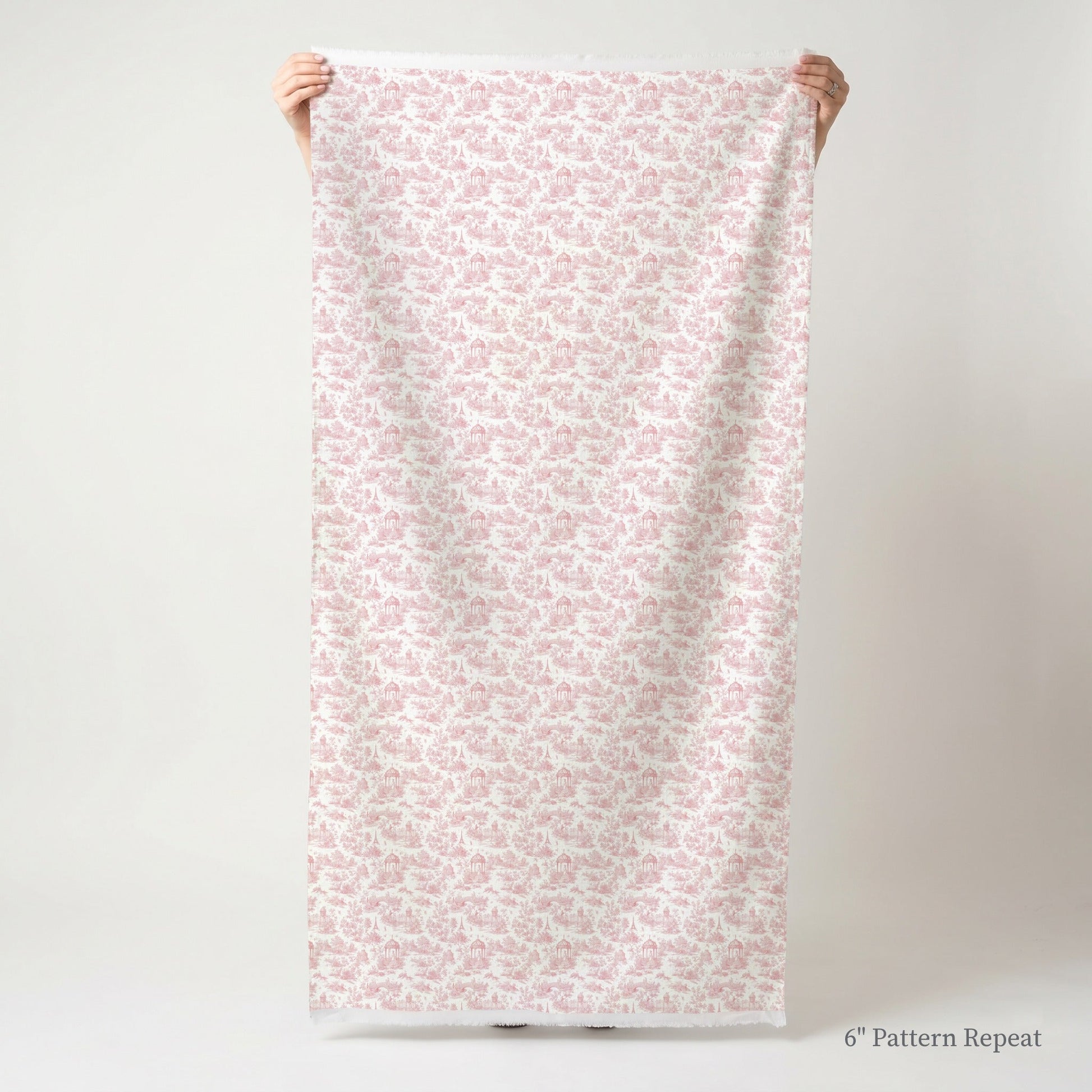Pink French Country - Fabric - Linen Rowe
