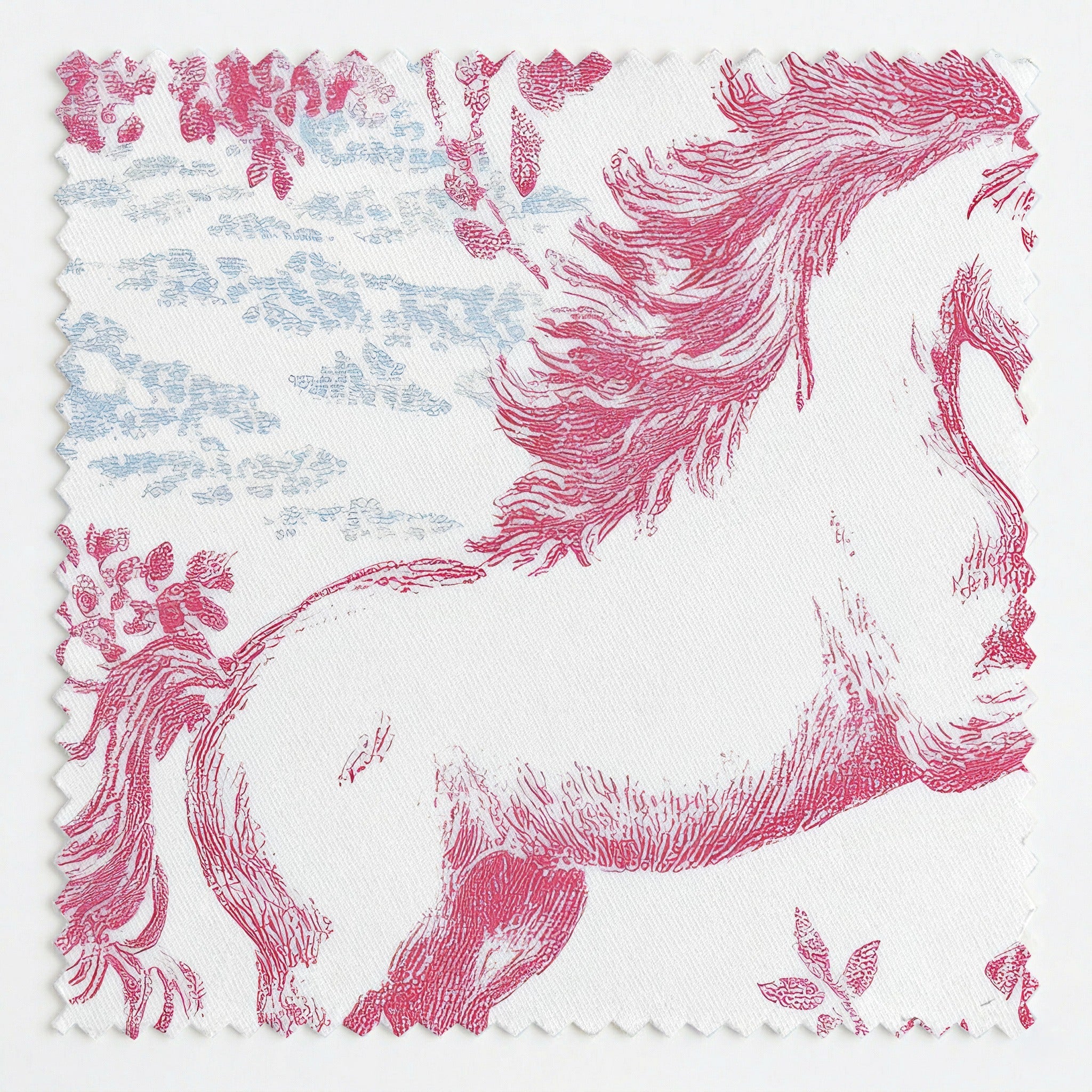 Pink Horse Toile - Fabric - Linen Rowe