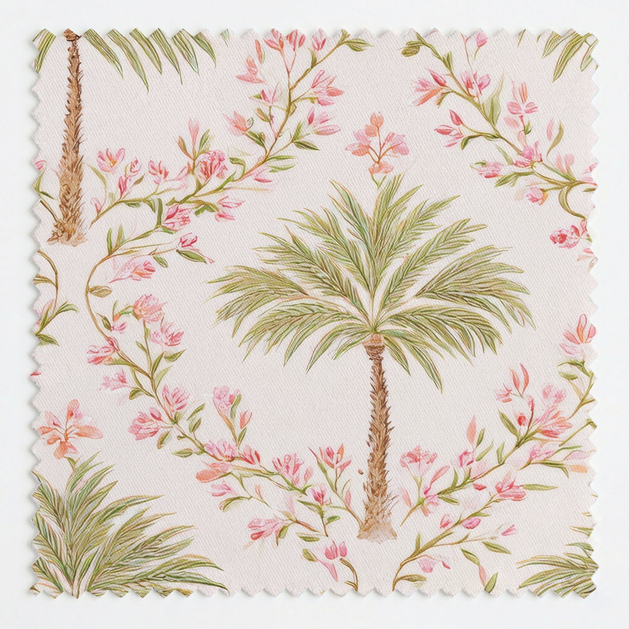 Pink Palms - Fabric - Linen Rowe