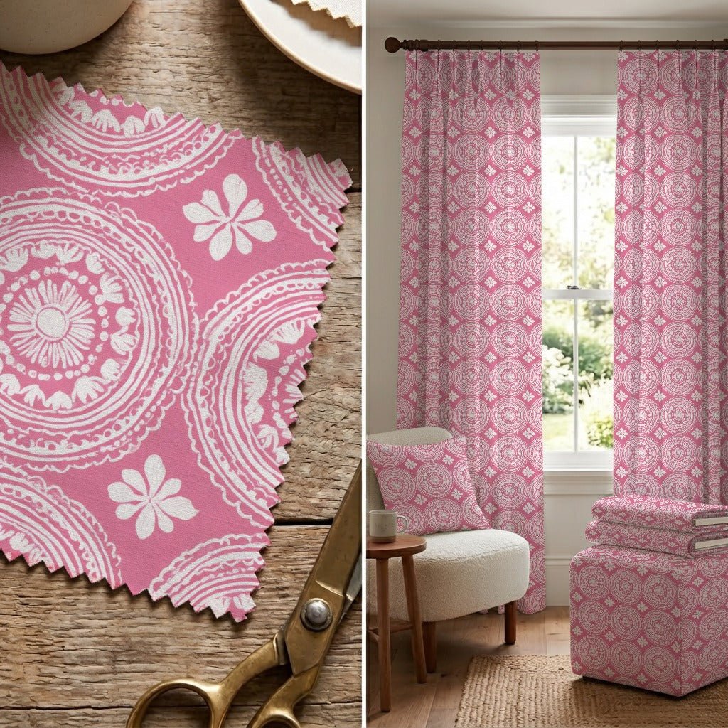 Pink Parasol - Fabric - Linen Rowe