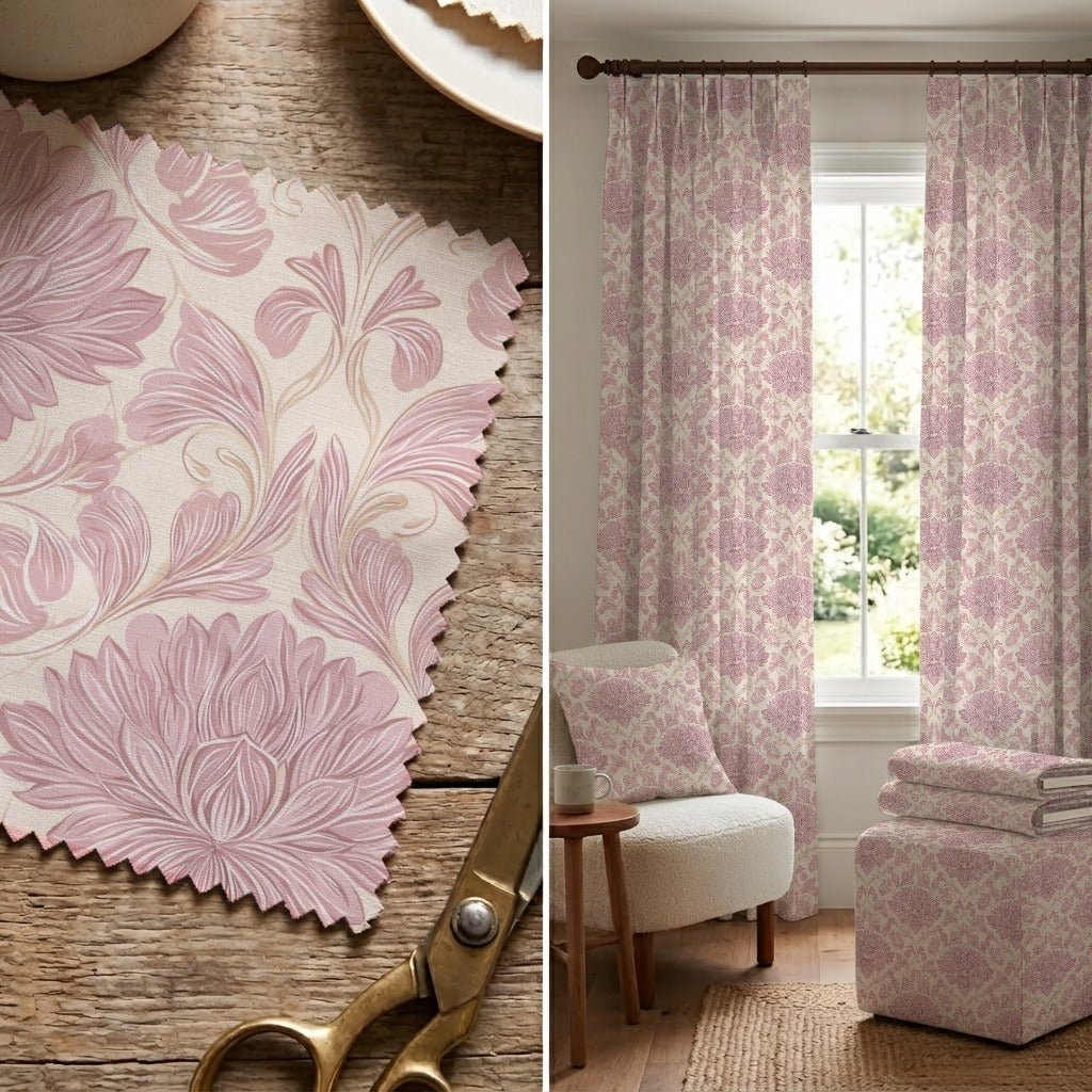 Pink Peony - Fabric - Linen Rowe