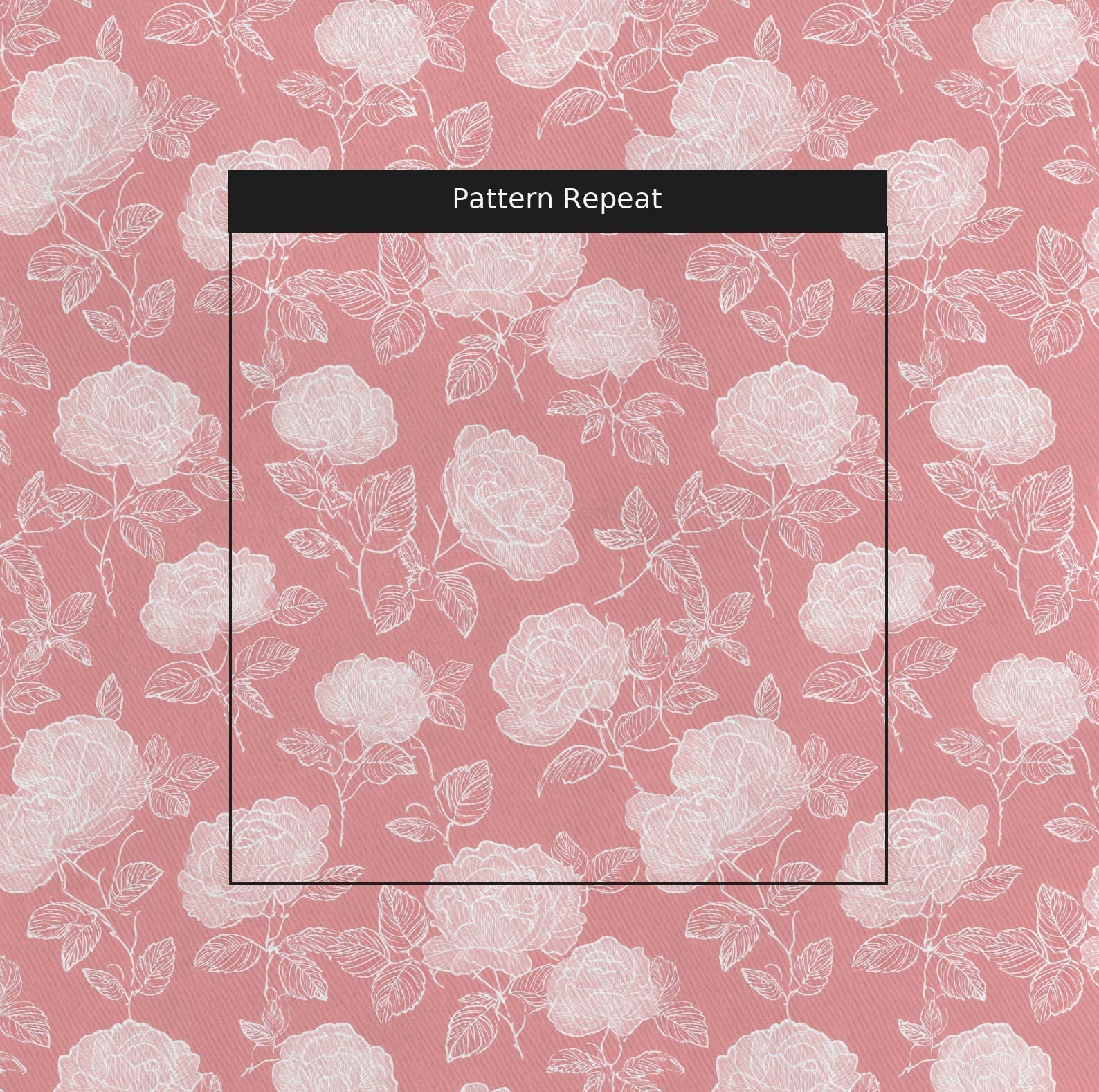 Pink Roses - Fabric - Linen Rowe