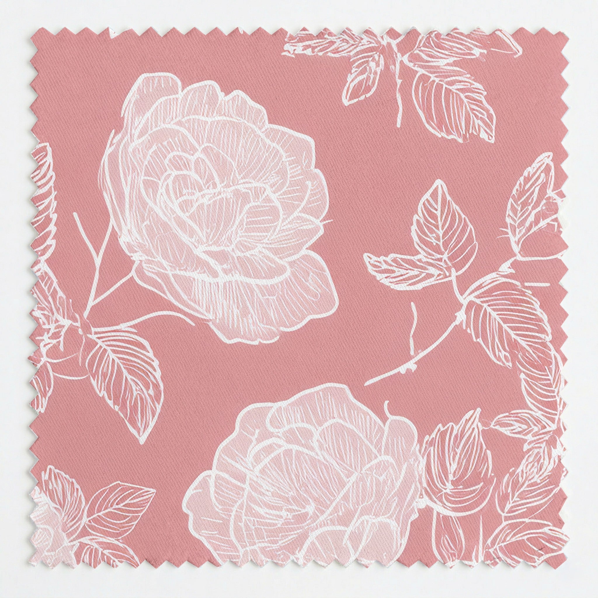 Pink Roses - Fabric - Linen Rowe