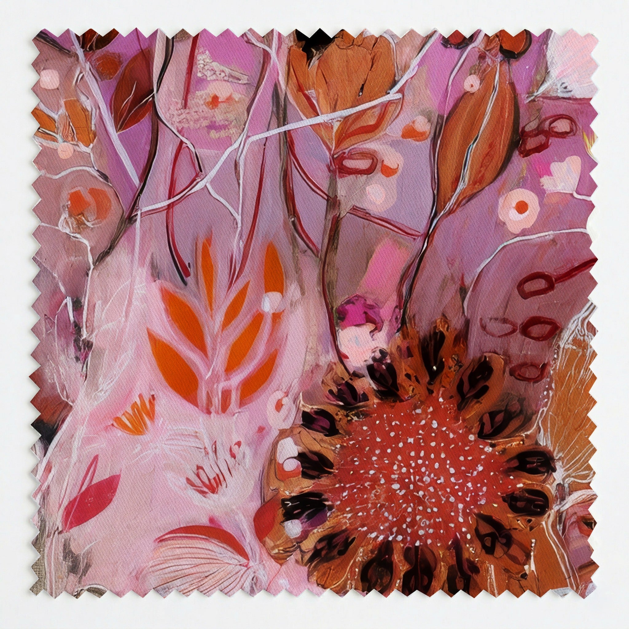 Pink Wildgarden - Fabric - Linen Rowe